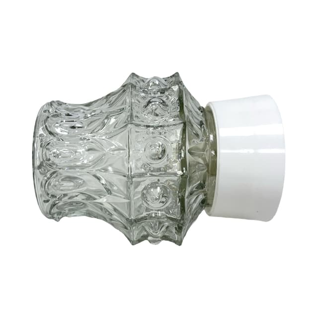 Kinkiet, transparentny, szkło, Czechosłowacja, lata 60. - WYMIARY