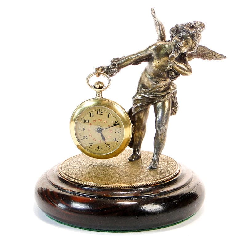 Postument na zegarek kieszonkowy, Art Nouveau, złoty, metal, Austria, XIX w. - 188613