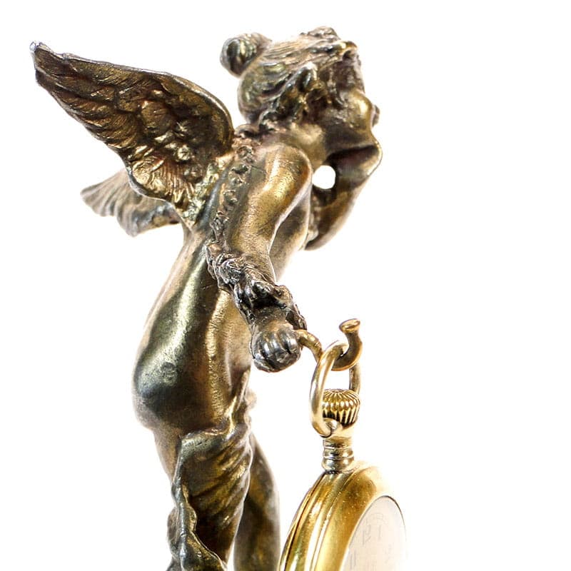 Postument na zegarek kieszonkowy, Art Nouveau, złoty, metal, Austria, XIX w. - 188612