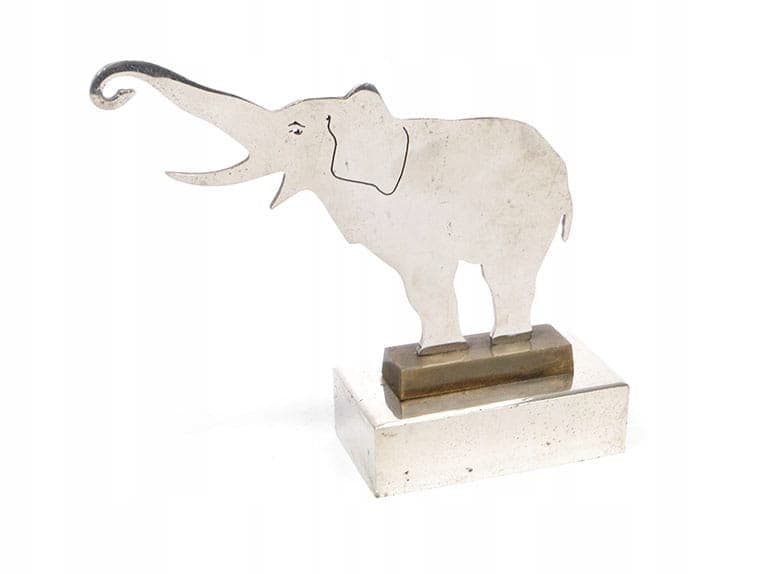 Postument na zegarek kieszonkowy Art Deco, srebrny, metal chromowany, Austria, lata 20. - 188620