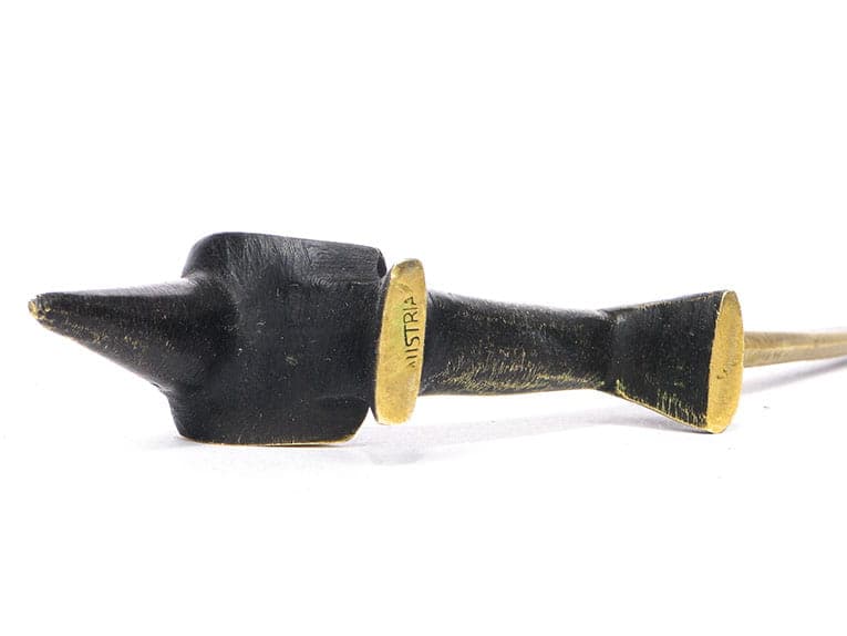 Postument na zegarek kieszonkowy Black Golden Line, brąz czarny, proj. W. Bosse, Herta Baller, Austria, lata 40. - 188642