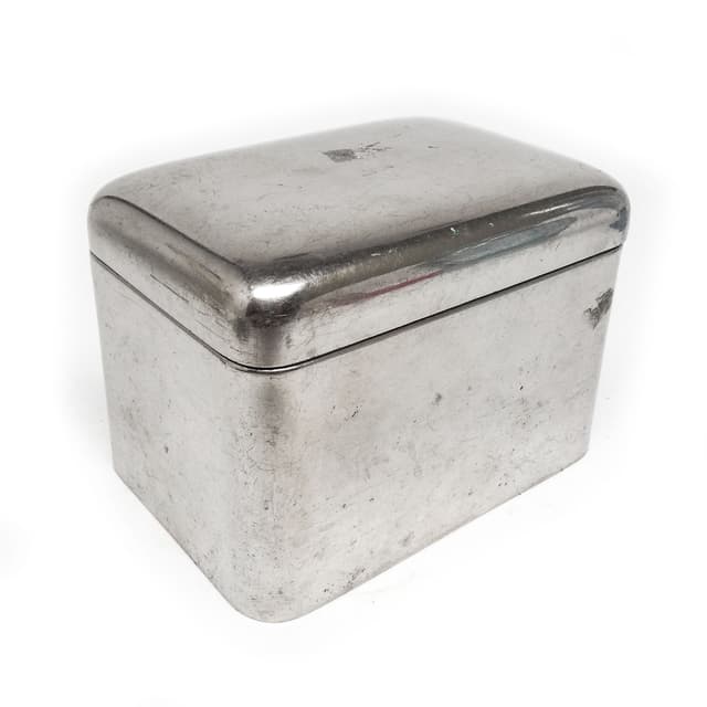 Cukiernica, Art Deco, mosiądz srebrzony, Niemcy, lata 20. - WYMIARY