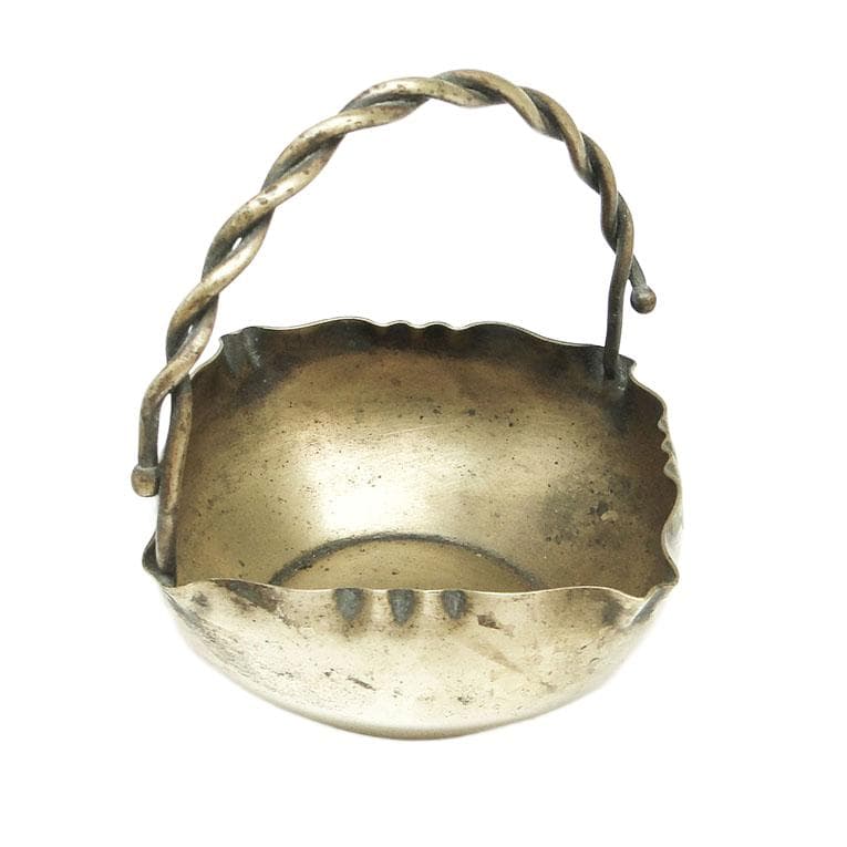 Cukiernica koszyczkowa, Secesja, mosiądz srebrzony, Norblin, Polska, początek XX w. - 193242