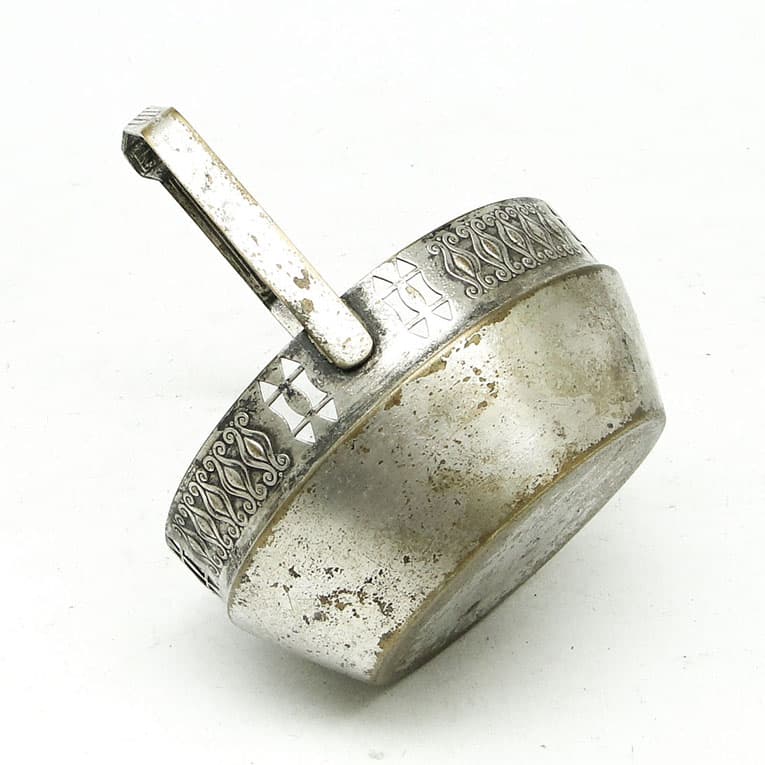 Cukiernica koszyczkowa Art Nouveau, mosiądz srebrzony, Orivit, Niemcy, początek XX w. - 188741