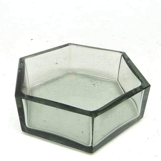 Art Deco organizer, crystal, Moser, Czechoslovakia, 1930s. - DIMENSION