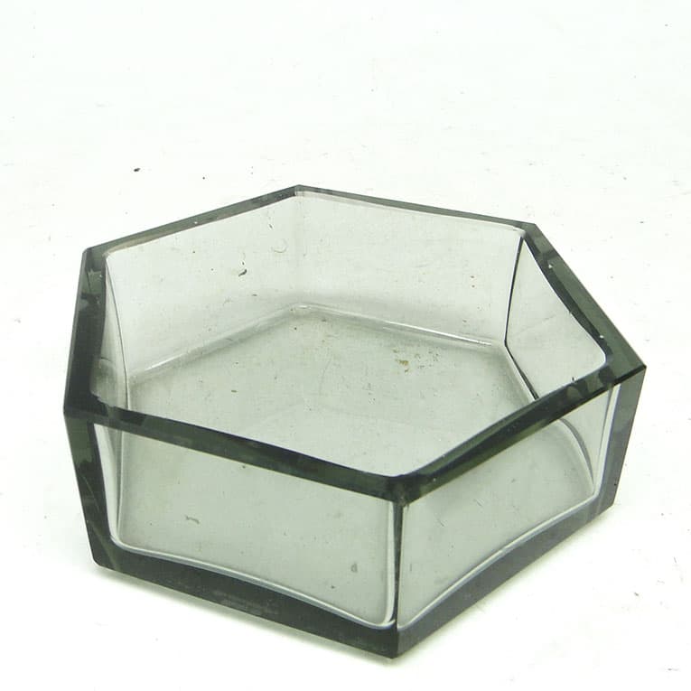 Art Deco organizer, crystal, Moser, Czechoslovakia, 1930s.