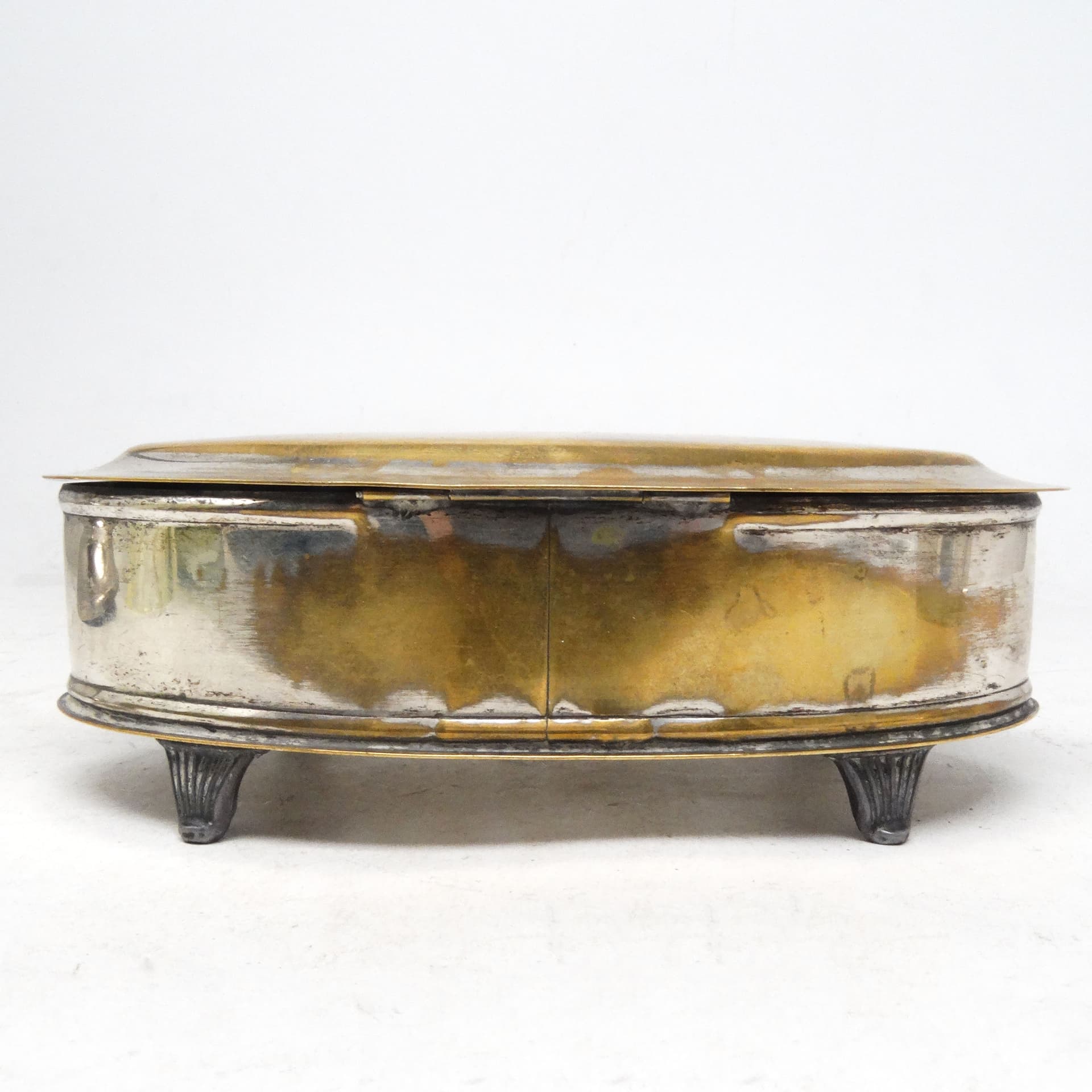 Art Deco jewelry box, silver-plated brass, Denmark, 1930s. - 188829