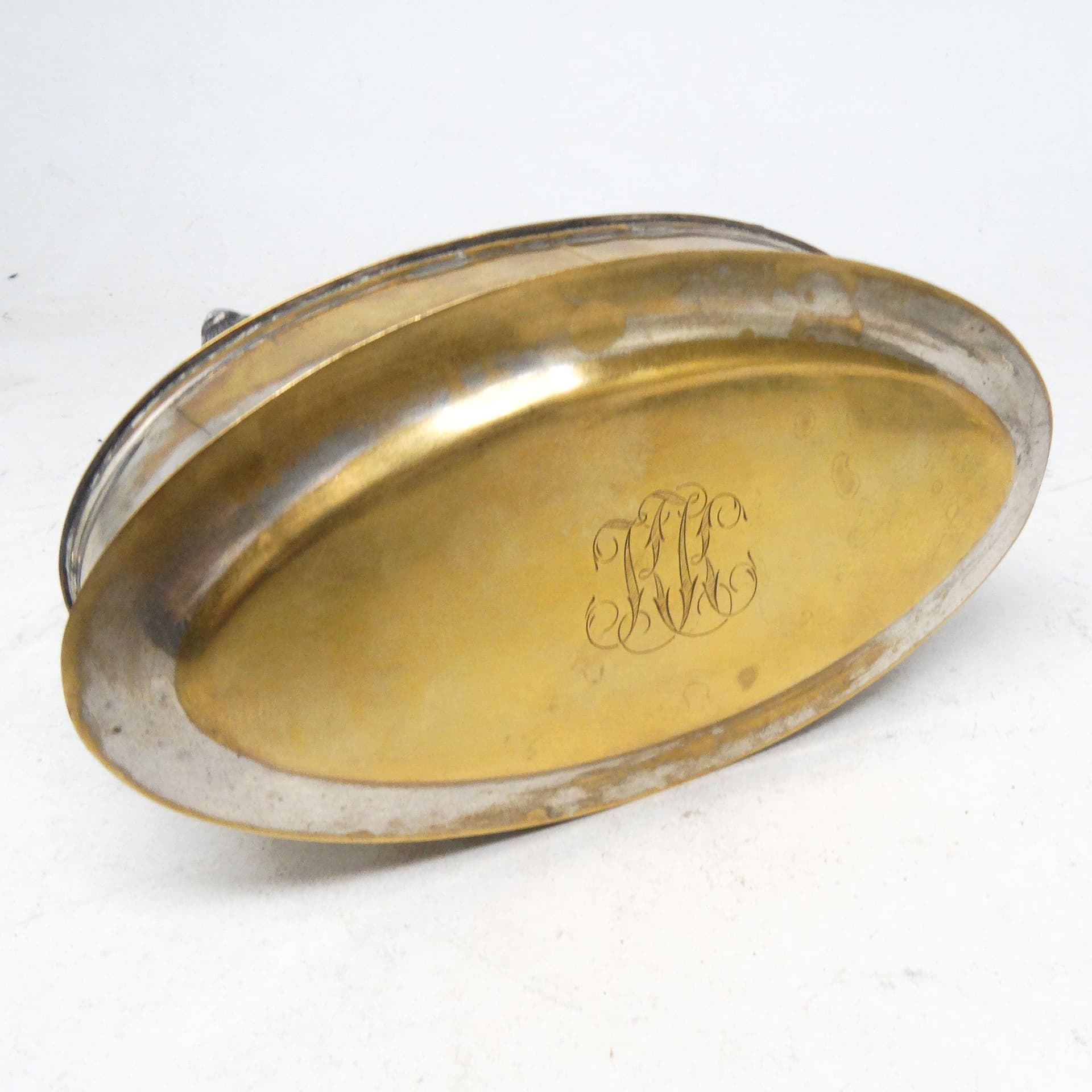 Art Deco jewelry box, silver-plated brass, Denmark, 1930s. - 188828