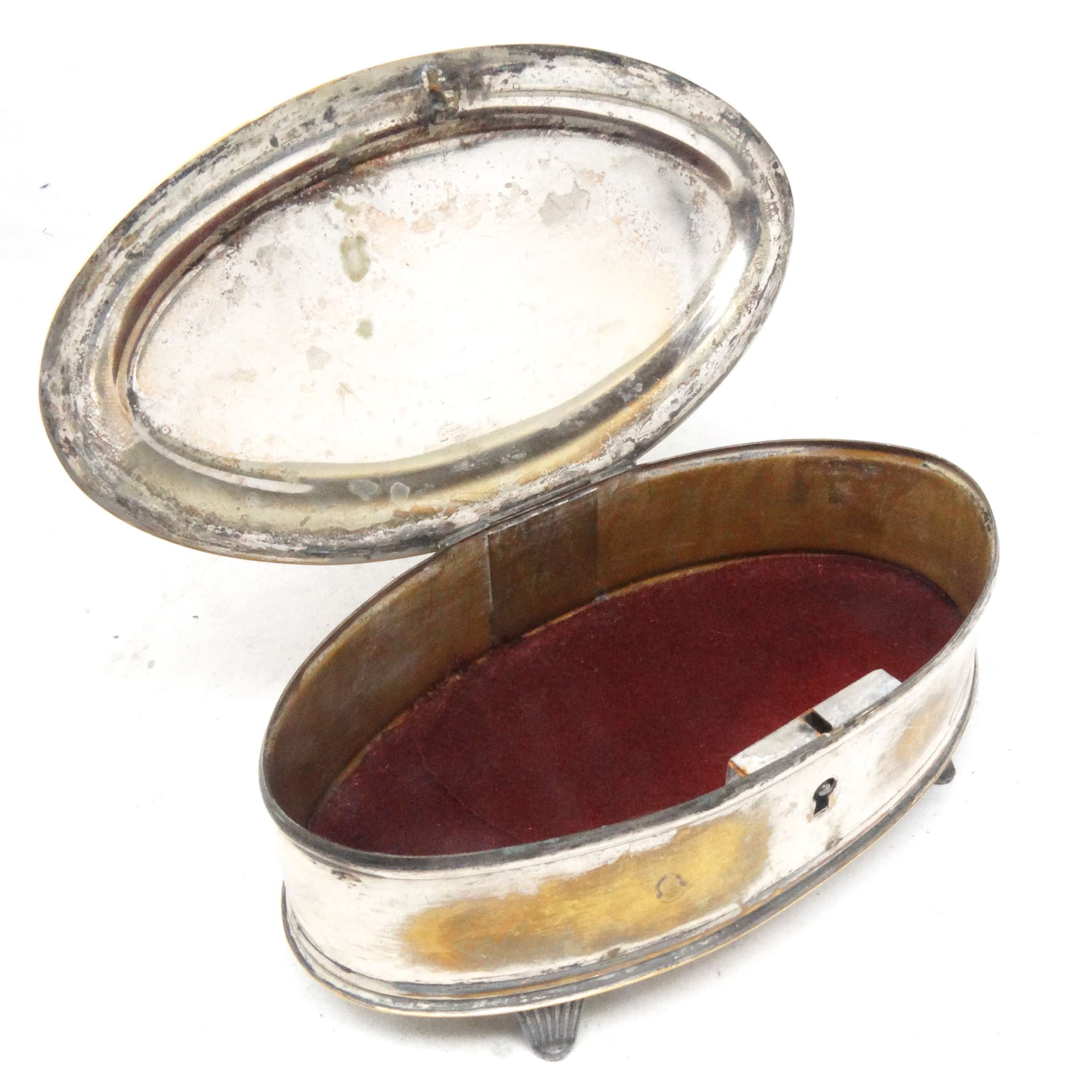 Art Deco jewelry box, silver-plated brass, Denmark, 1930s. - 188833