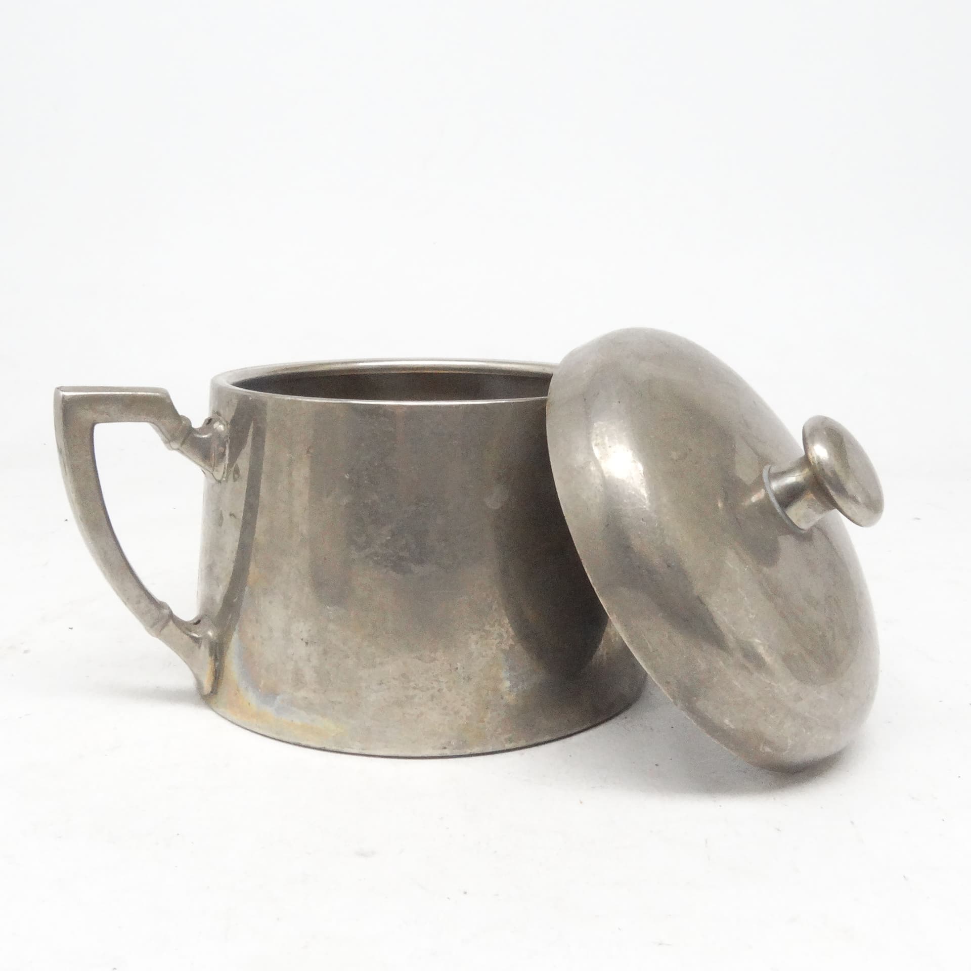 Cukiernica Art Deco, mosiądz srebrzony, Niemcy, lata 20. - 188848