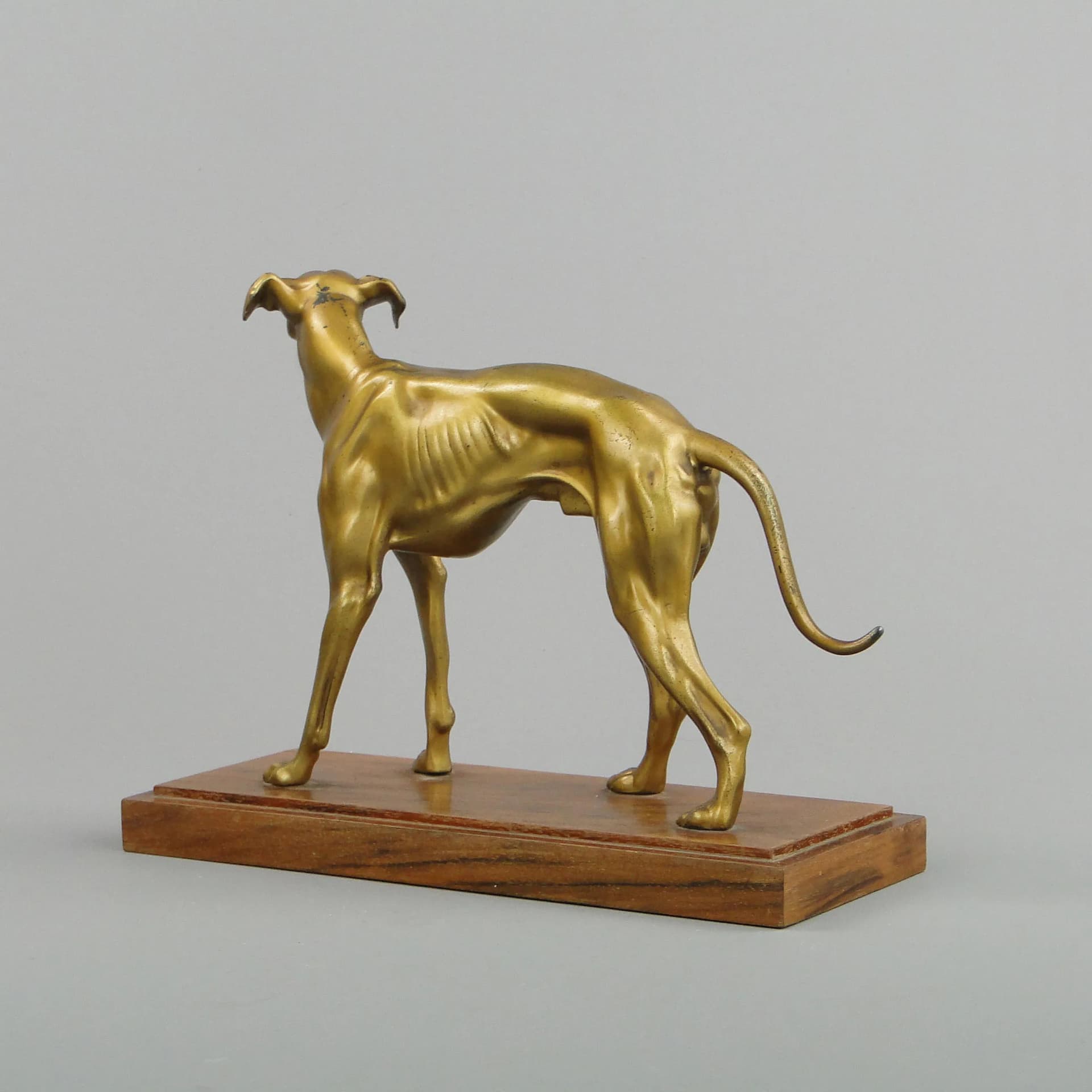 Figura charta Art déco, złocona, metal, Niemcy, lata 20. - 13088