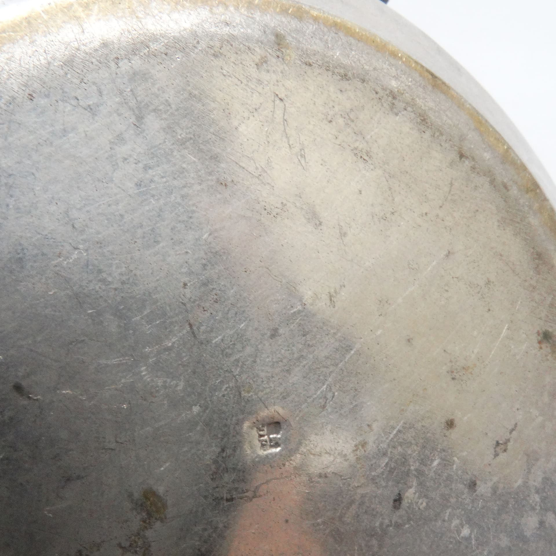 Cukiernica Art Deco, mosiądz srebrzony, cyna, Belgia, lata 20. - 188866