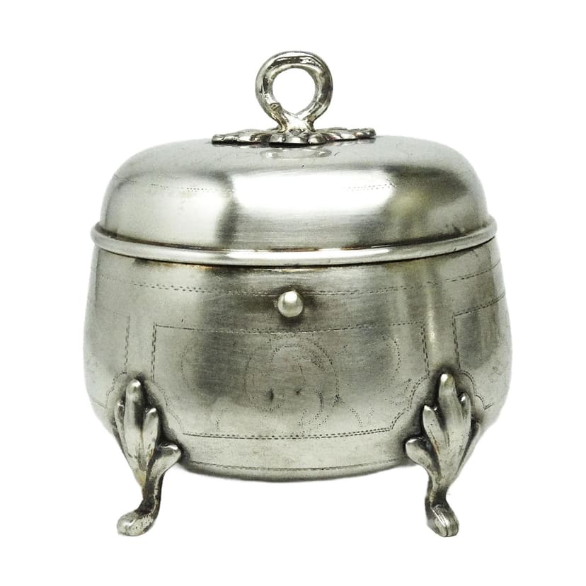 Cukiernica Biedermeier, mosiądz srebrzony, Polska, XIX w.