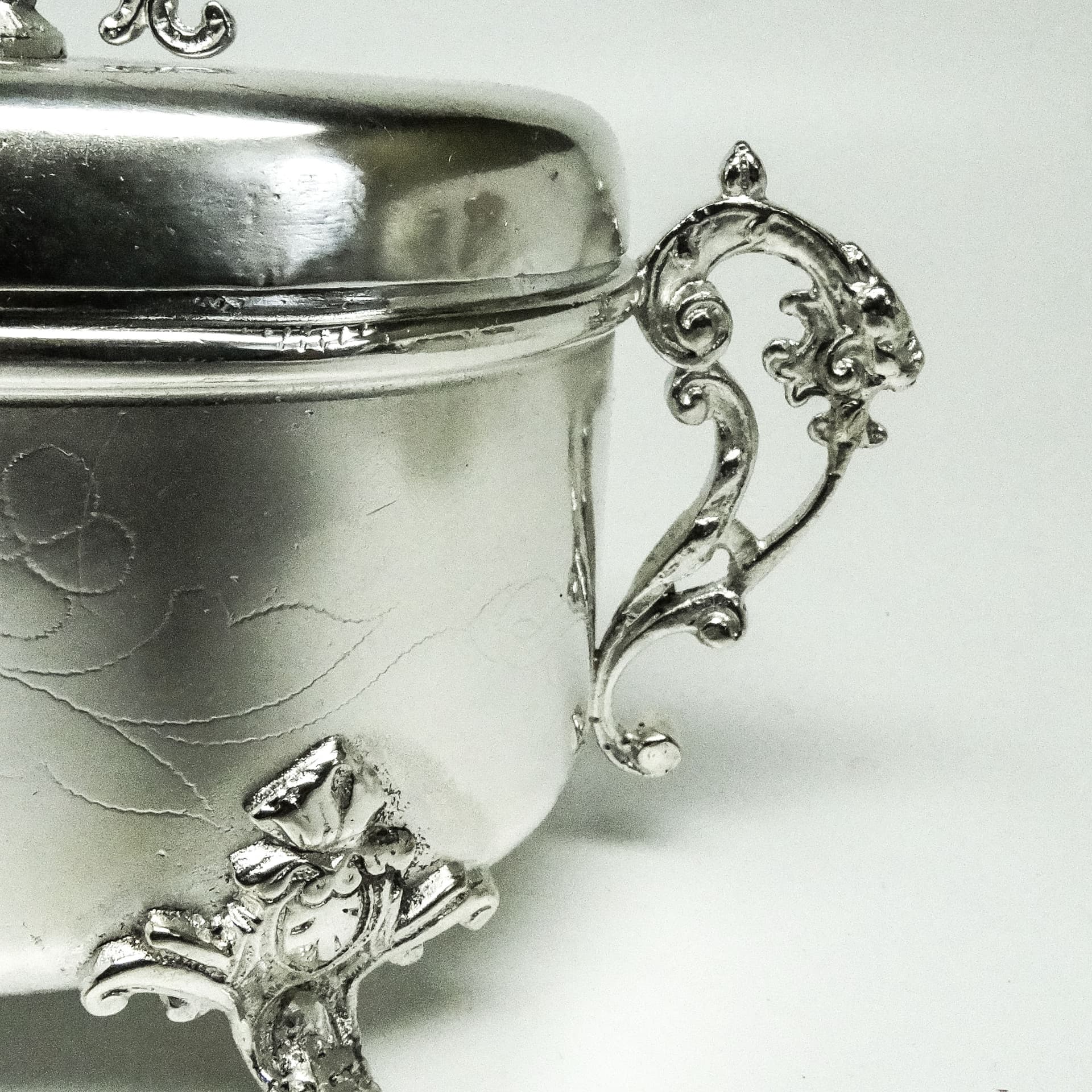 Cukiernica Eklektyzm, mosiądz srebrzony, Polska, XIX w. - 189029