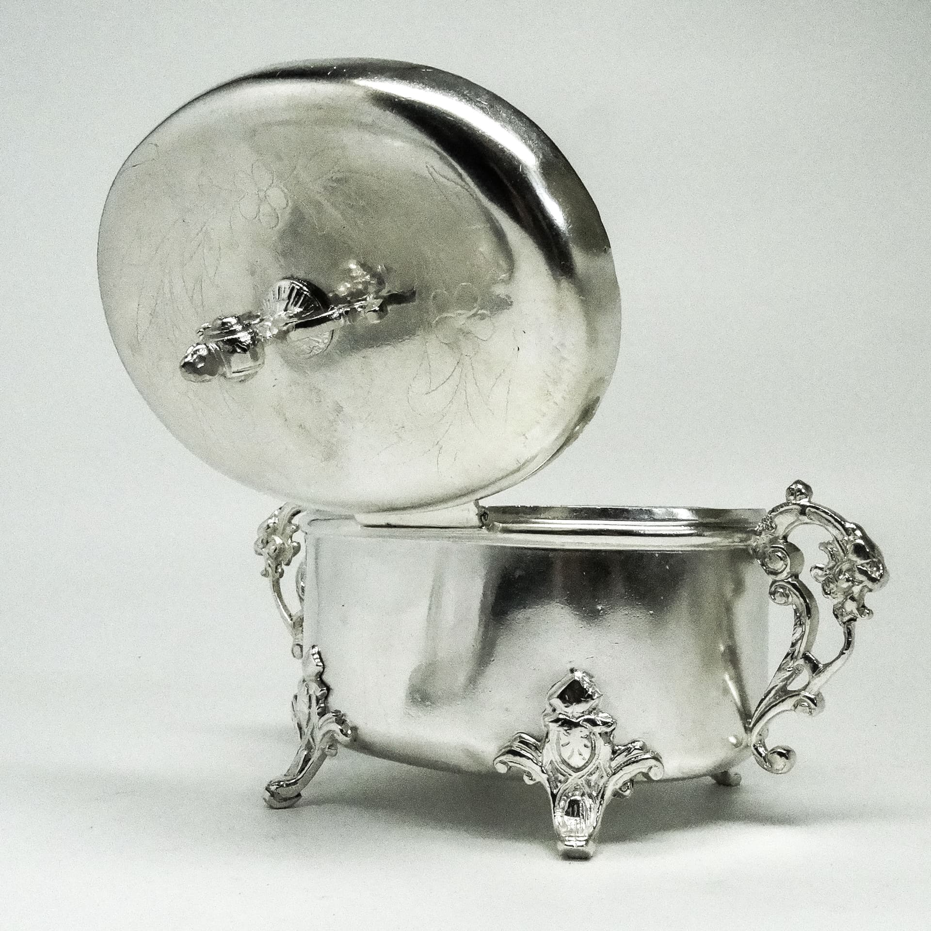 Cukiernica Eklektyzm, mosiądz srebrzony, Polska, XIX w. - 189035