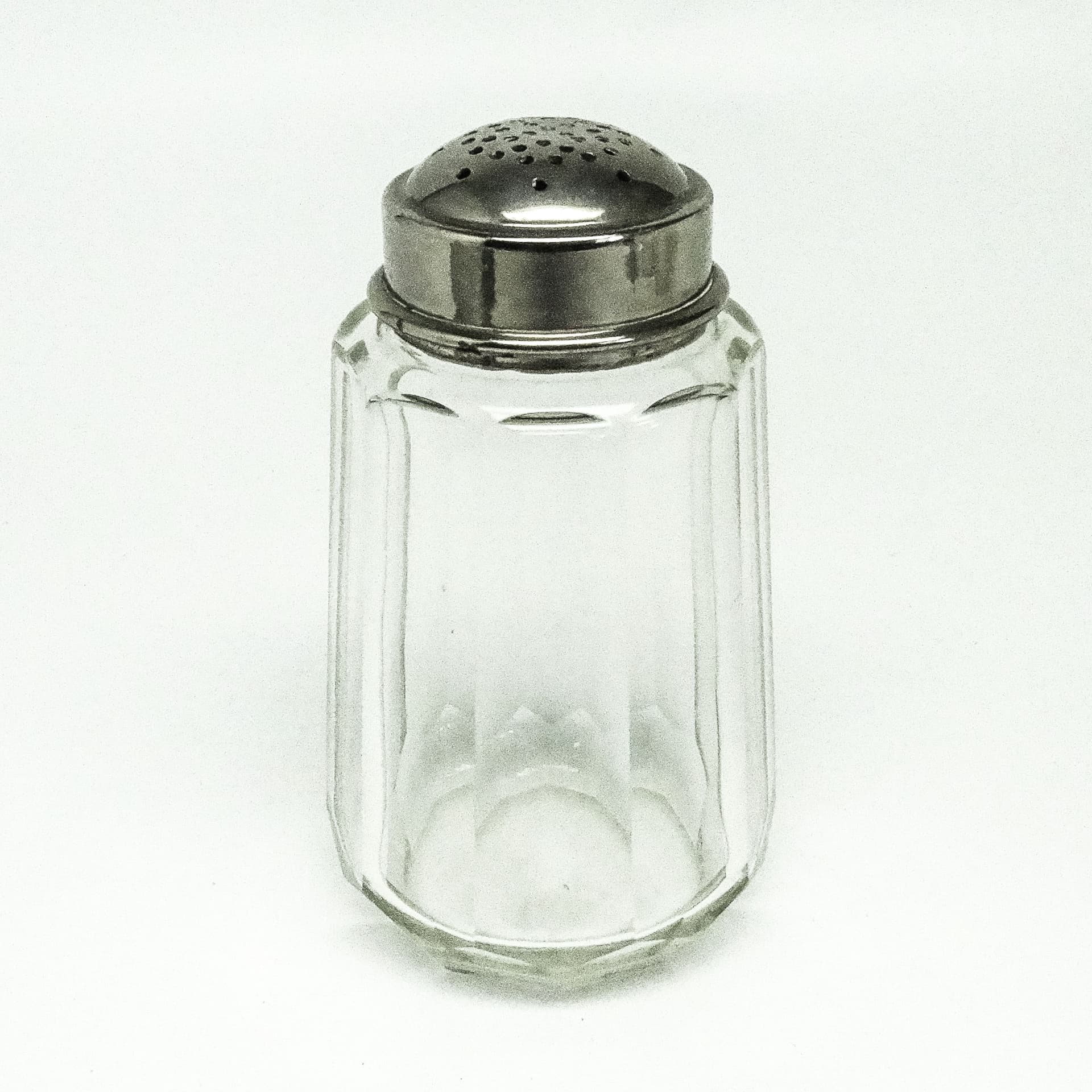 Cukiernica do cukru pudru Art Deco, szkło, mosiądz chromowany, Belgia, lata 30. - 189055