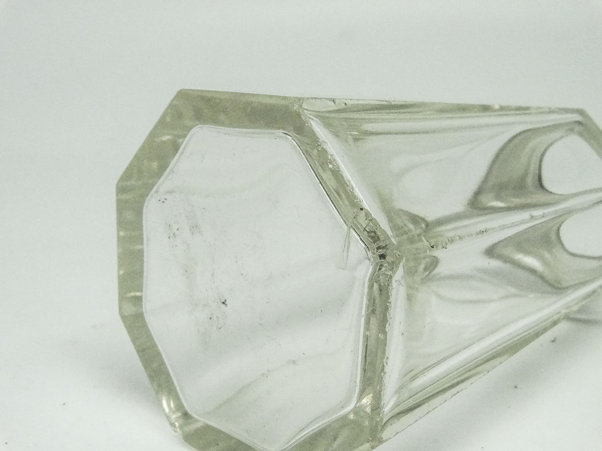 Cukiernica do cukru pudru Art Deco, szkło, mosiądz srebrzony, Belgia, lata 30. - 189070