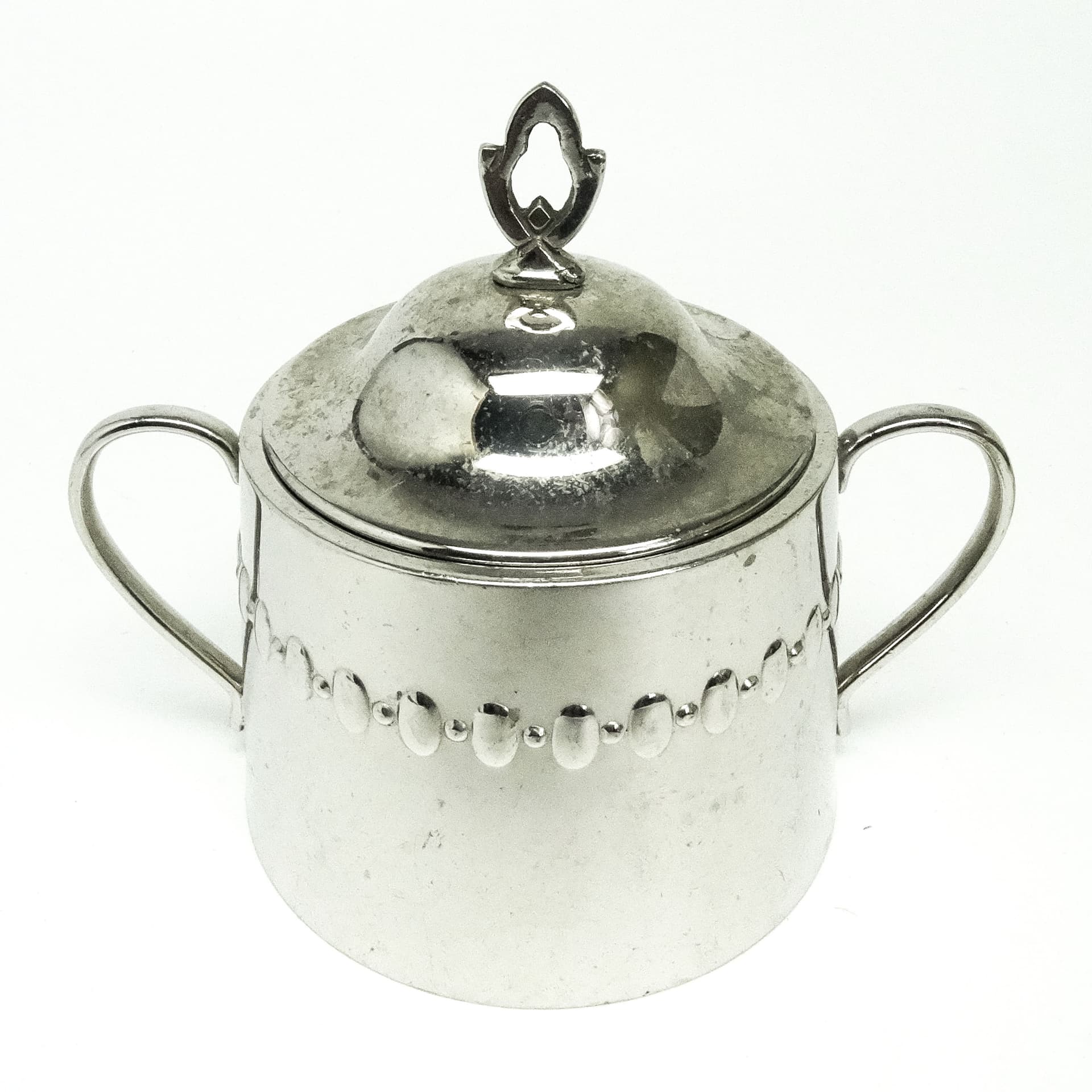 Cukiernica Art Nouveau, mosiądz srebrzony, Niemcy, początek XX w. - 189126