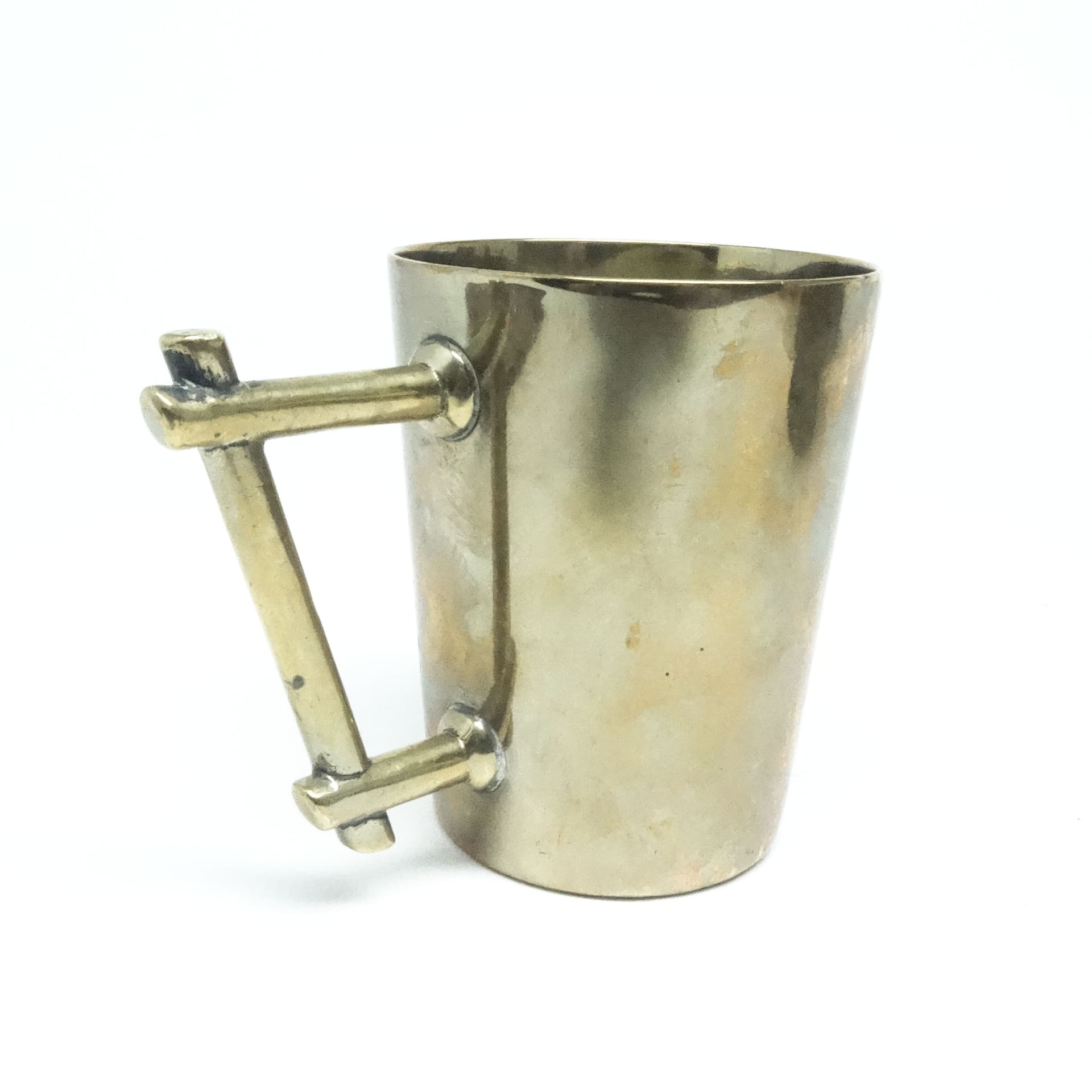 Kubek dla dziecka, Secesja, mosiądz srebrzony, WMF, Niemcy, początek XX w. - 189260