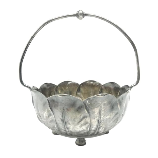 Cukiernica Secesja, mosiądz srebrzony, Bracia Henneberg, Polska, początek XX w. - WYMIARY