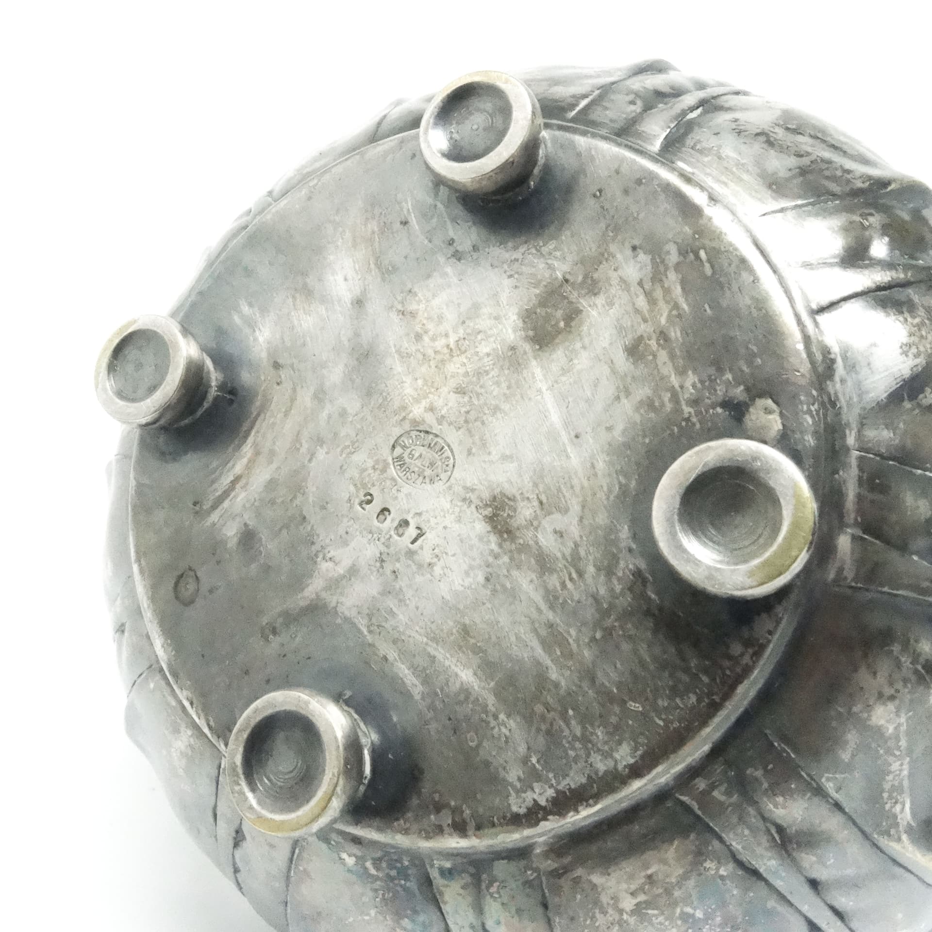 Cukiernica Secesja, mosiądz srebrzony, Bracia Henneberg, Polska, początek XX w. - 189273