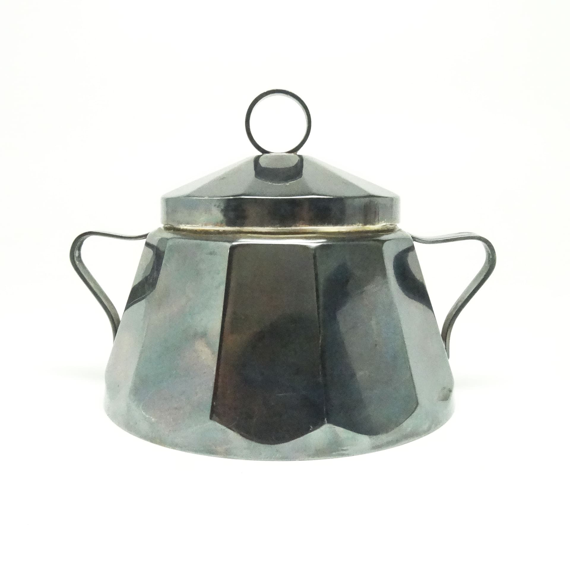 Cukiernica, postmodernizm, mosiądz srebrzony, Polska, lata 70. - 189288