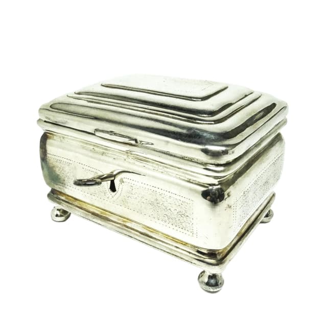 Cukiernica Eklektyzm, mosiądz srebrzony, Polska, XIX w. - WYMIARY