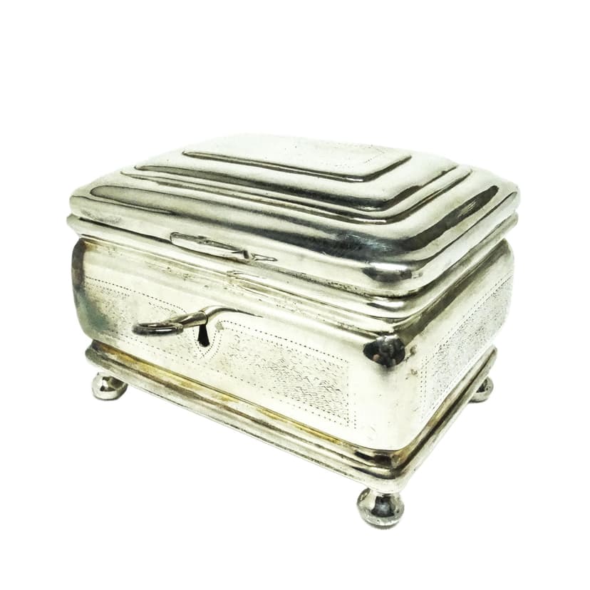 Cukiernica Eklektyzm, mosiądz srebrzony, Polska, XIX w.