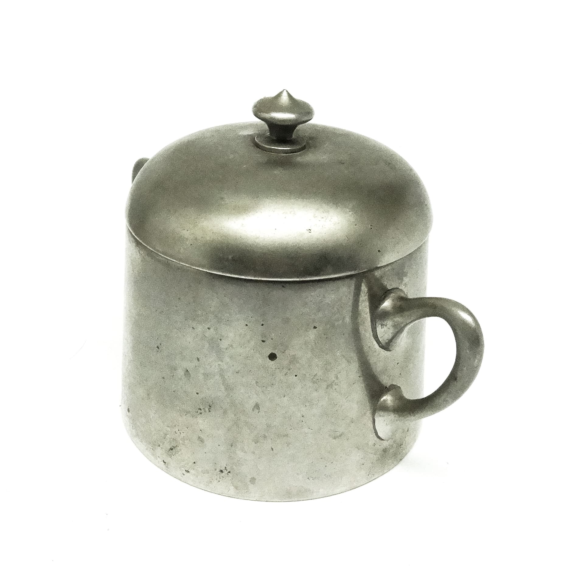 Cukiernica Art Deco, mosiądz srebrzony, Polska, lata 20. - 189325