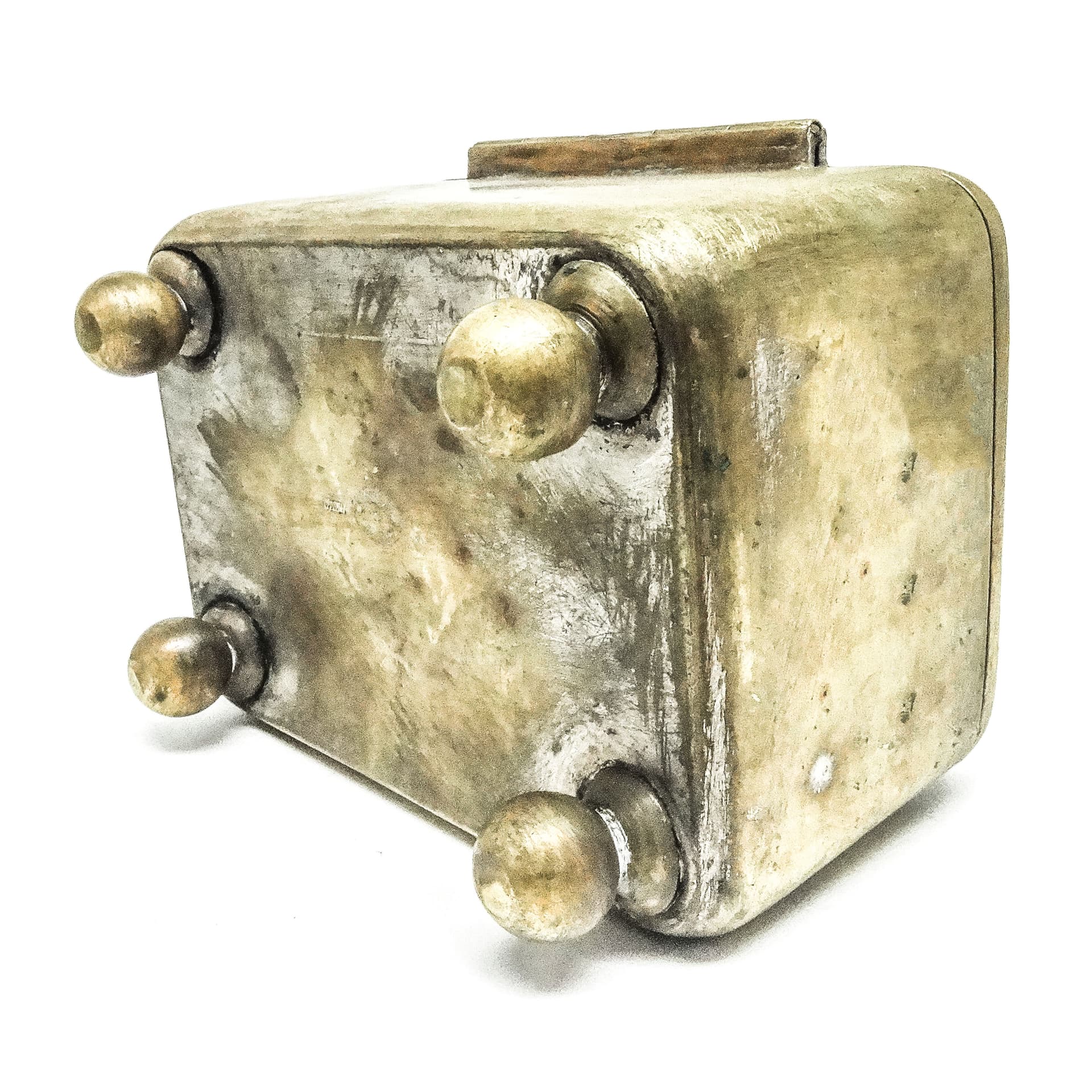 Cukiernica, Art Deco, mosiądz srebrzony, Polska, lata 30. - 189363