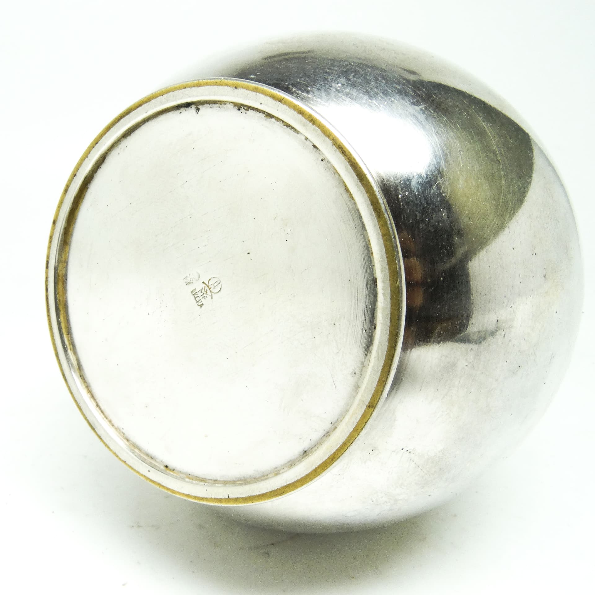 Cukiernica Art Deco, mosiądz srebrzony, WMF, Polska, lata 30. - 189483