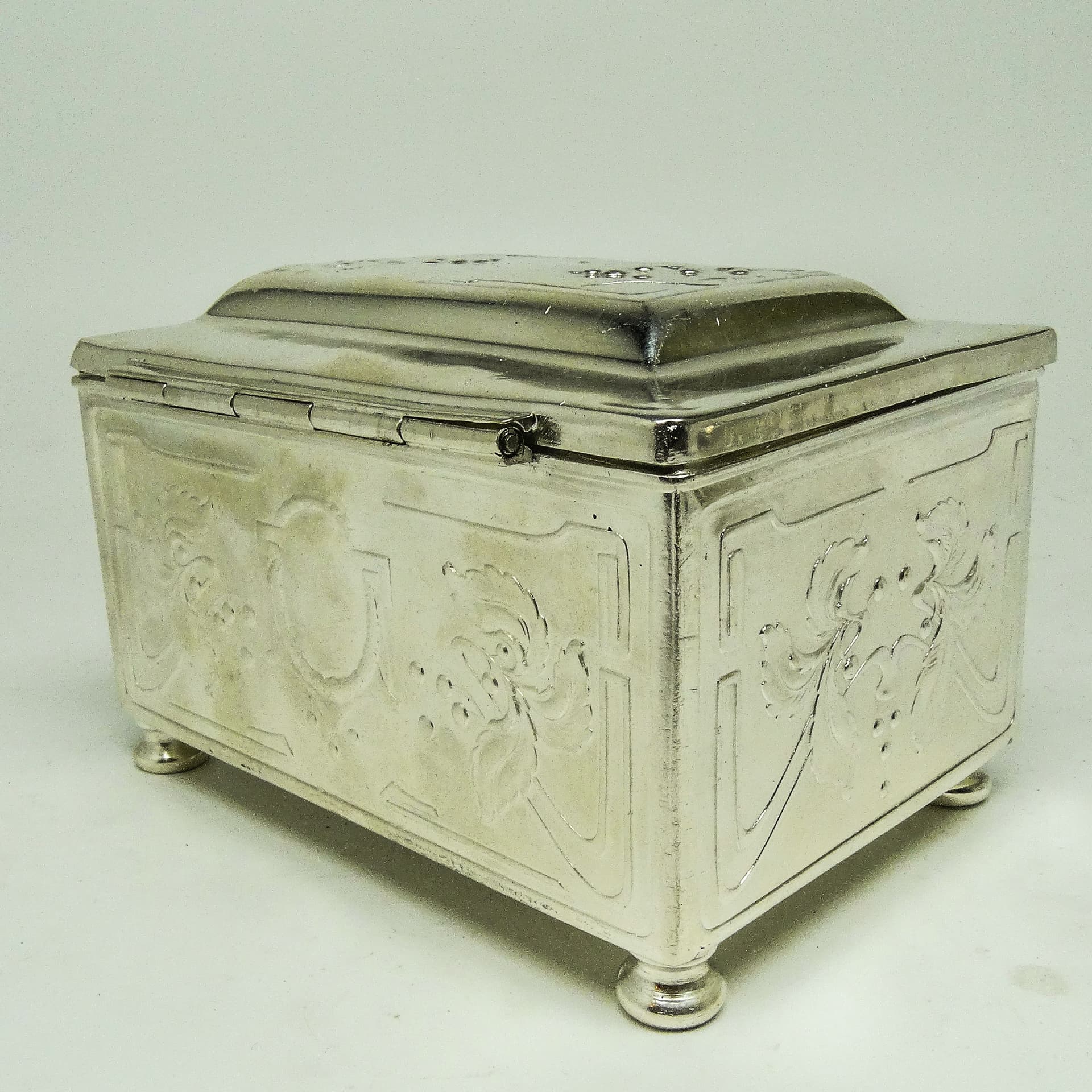 Cukiernica, Secesja, mosiądz srebrzony, Polska, początek XX w. - 189504