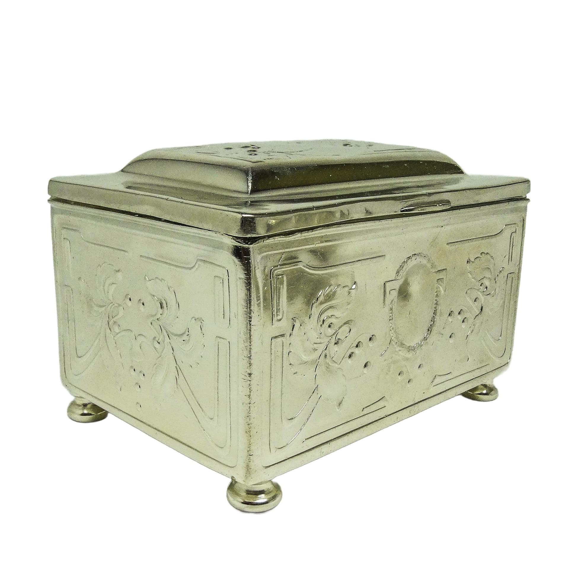 Cukiernica, Secesja, mosiądz srebrzony, Polska, początek XX w. - 193223