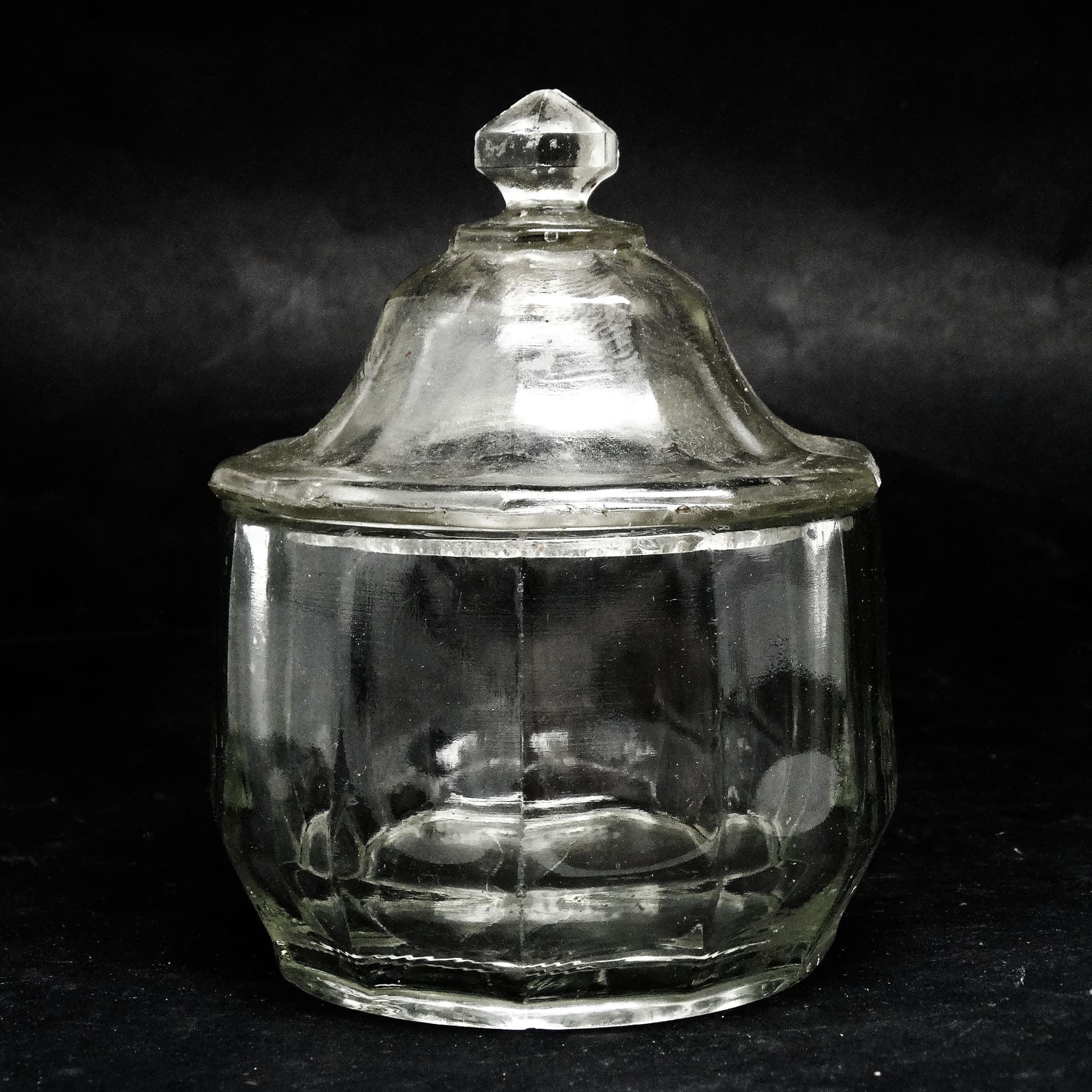 Cukiernica, Art Deco, szkło prasowane, Niemcy, lata 50. - 189526