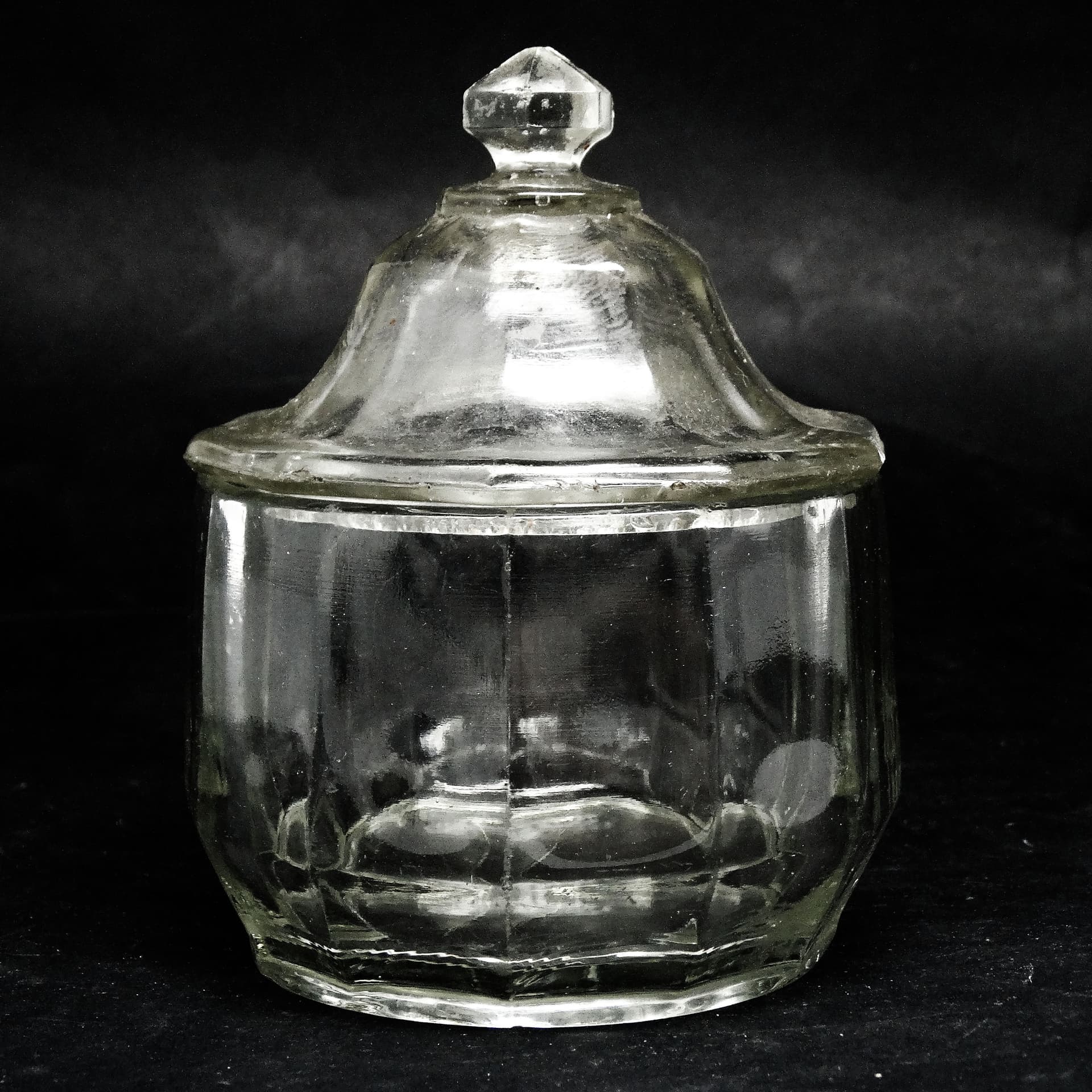 Cukiernica, Art Deco, szkło prasowane, Niemcy, lata 50. - 189527