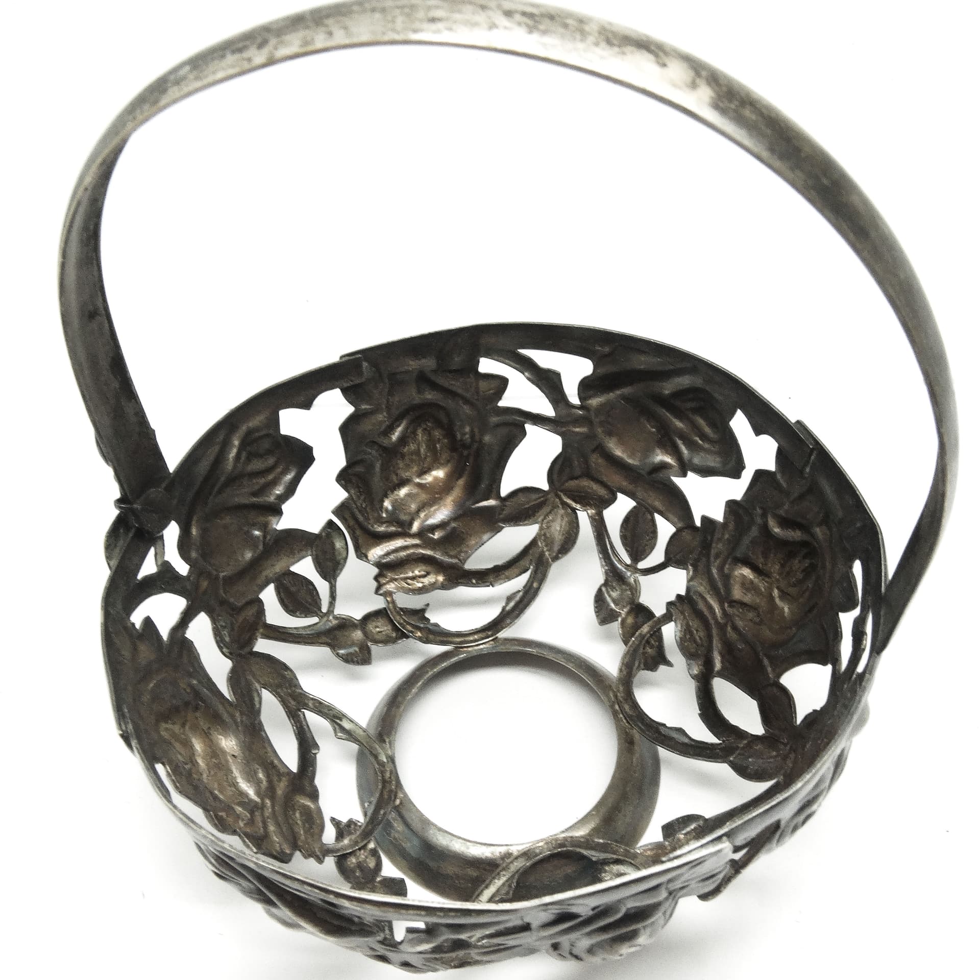 Cukiernica, postmodernizm, mosiądz srebrzony, HEFRA, Polska, lata 70. - 189590