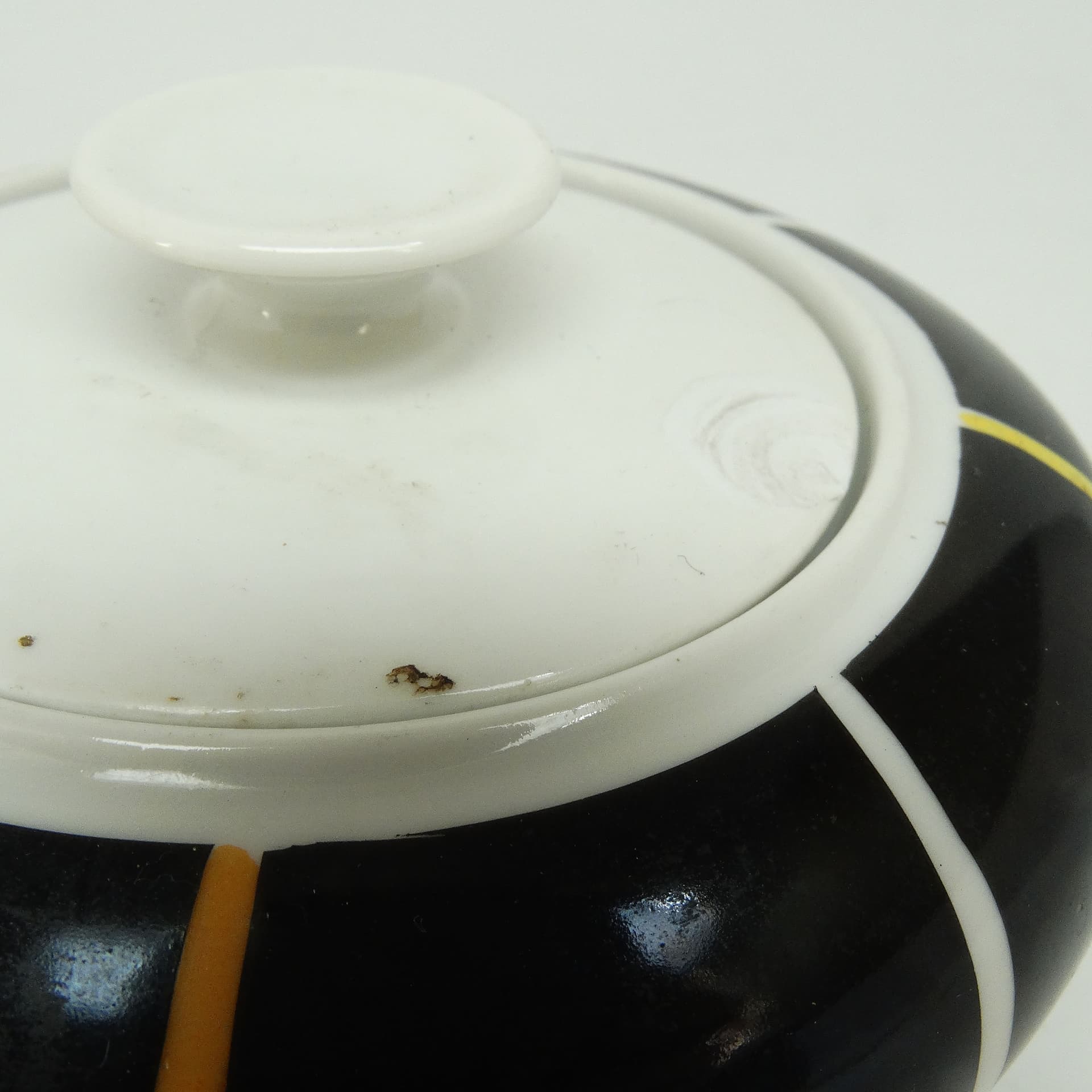 Sugar bowl, Art Deco, porcelain, Volksstedt, Germany, 1960s. - 189616