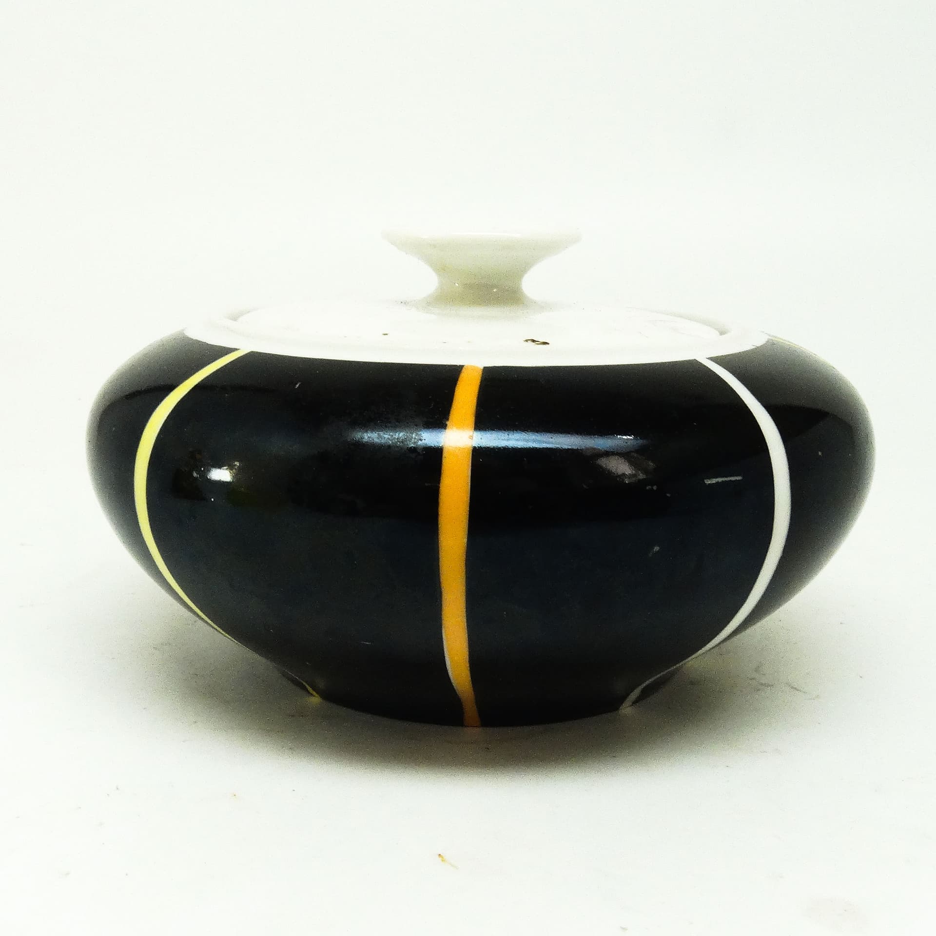 Sugar bowl, Art Deco, porcelain, Volksstedt, Germany, 1960s. - 189614