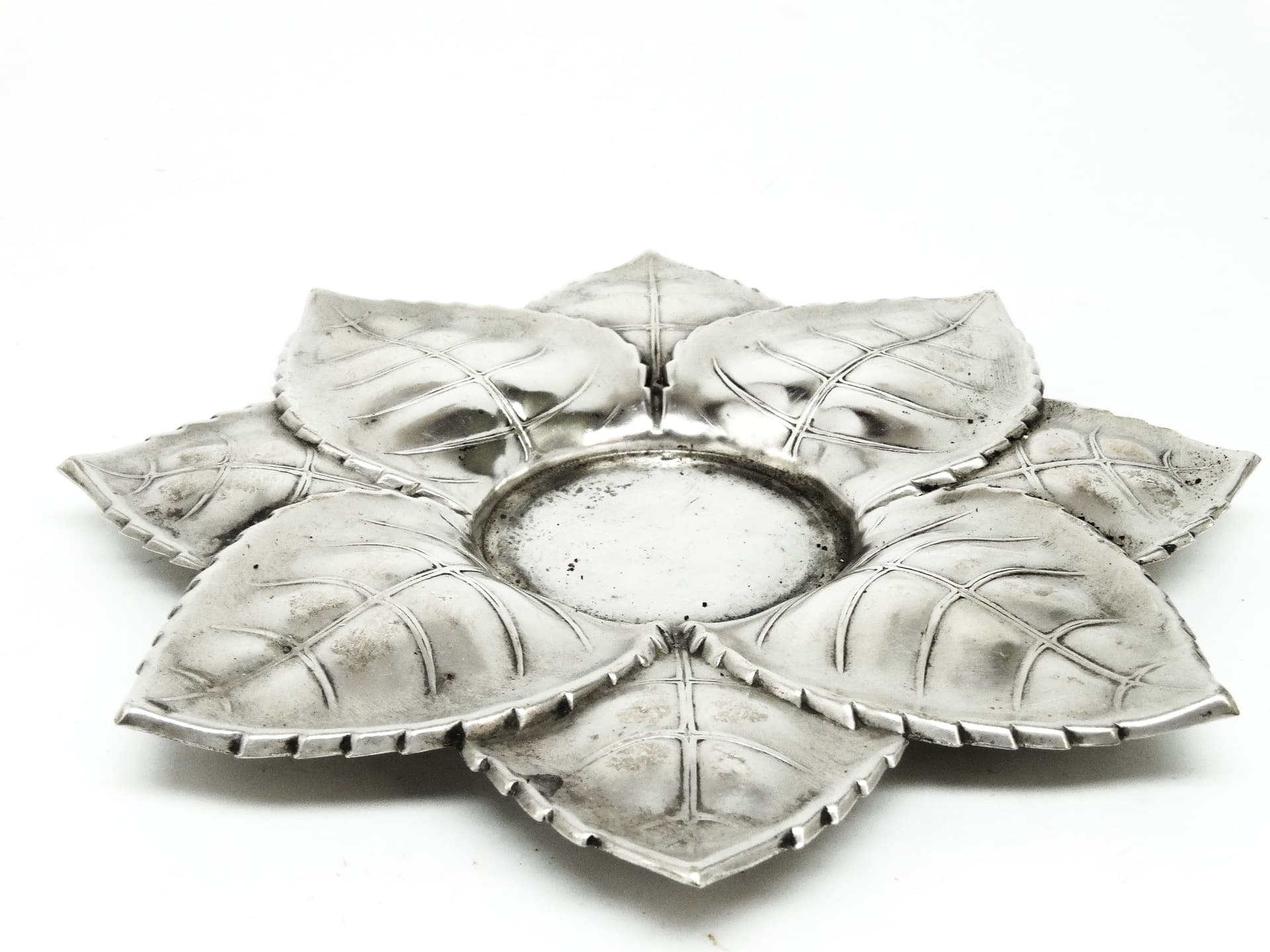 Kabaret na kieliszki do wódki Art Deco, mosiądz srebrzony, Polska, lata 30. - 189704