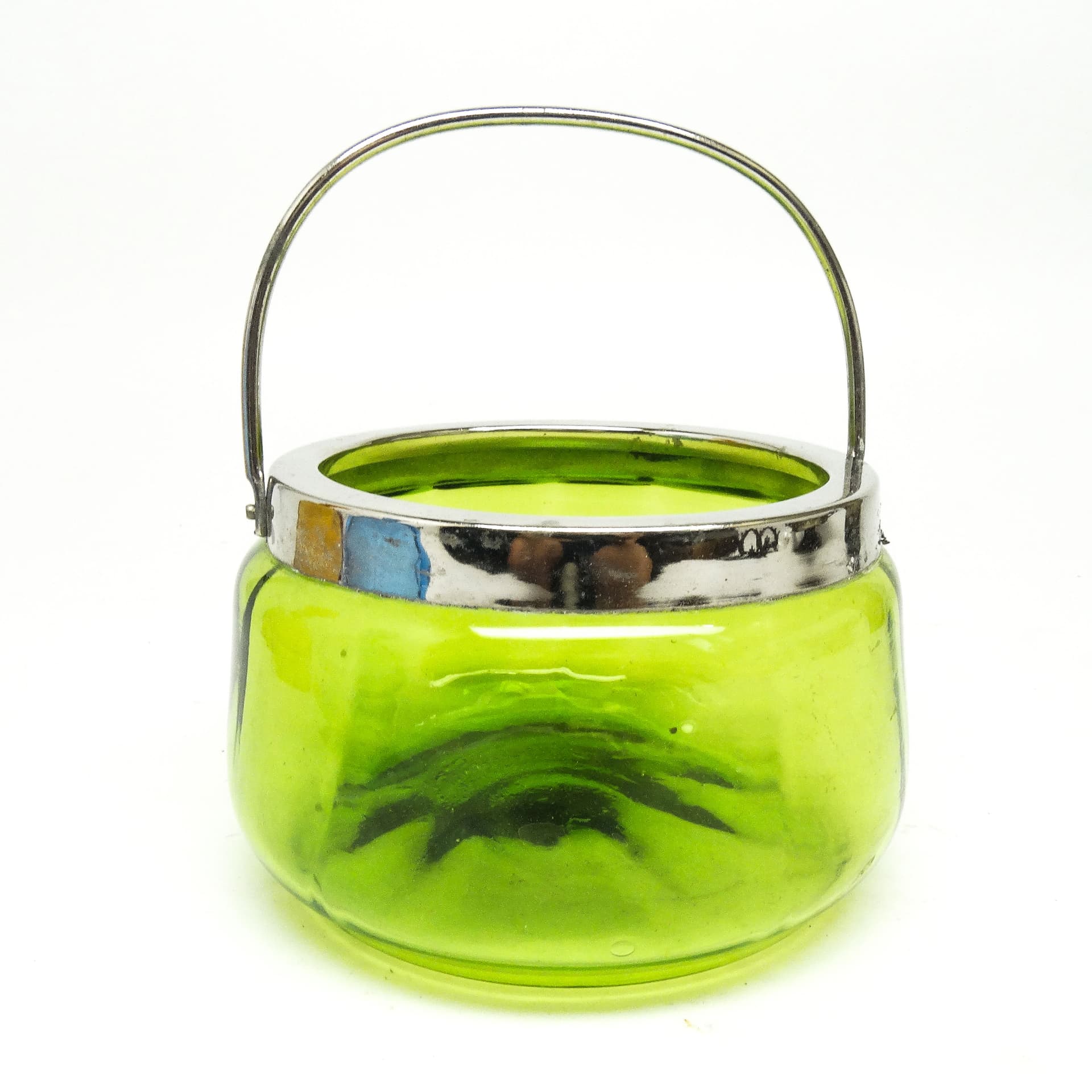 Cukiernica, Secesja, szkło zielone, mosiądz srebrzony, Szwecja, początek XX w. - 189726