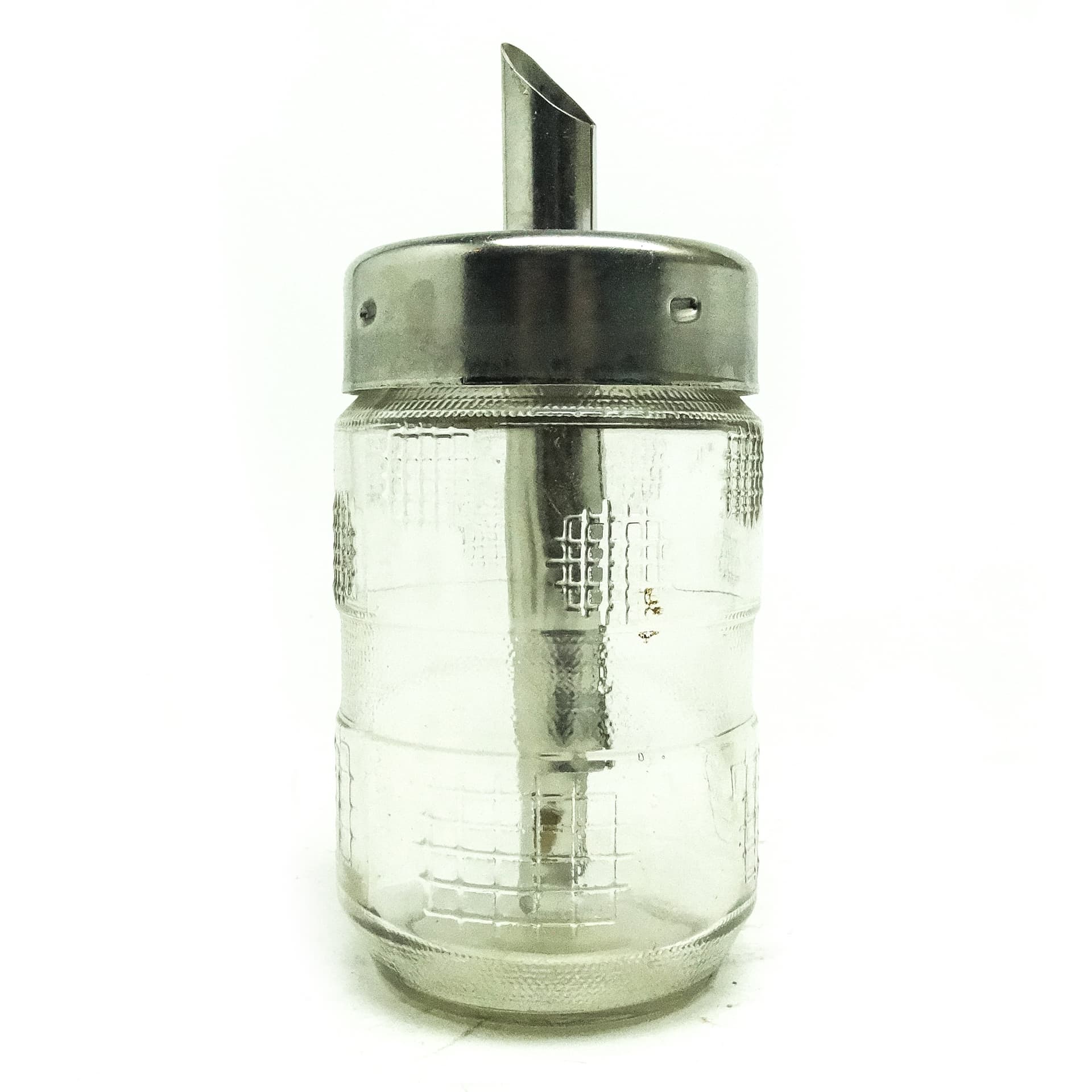 Cukiernica, postmodernizm, mosiądz srebrzony, szkło prasowane, Polska, lata 70. - 189847