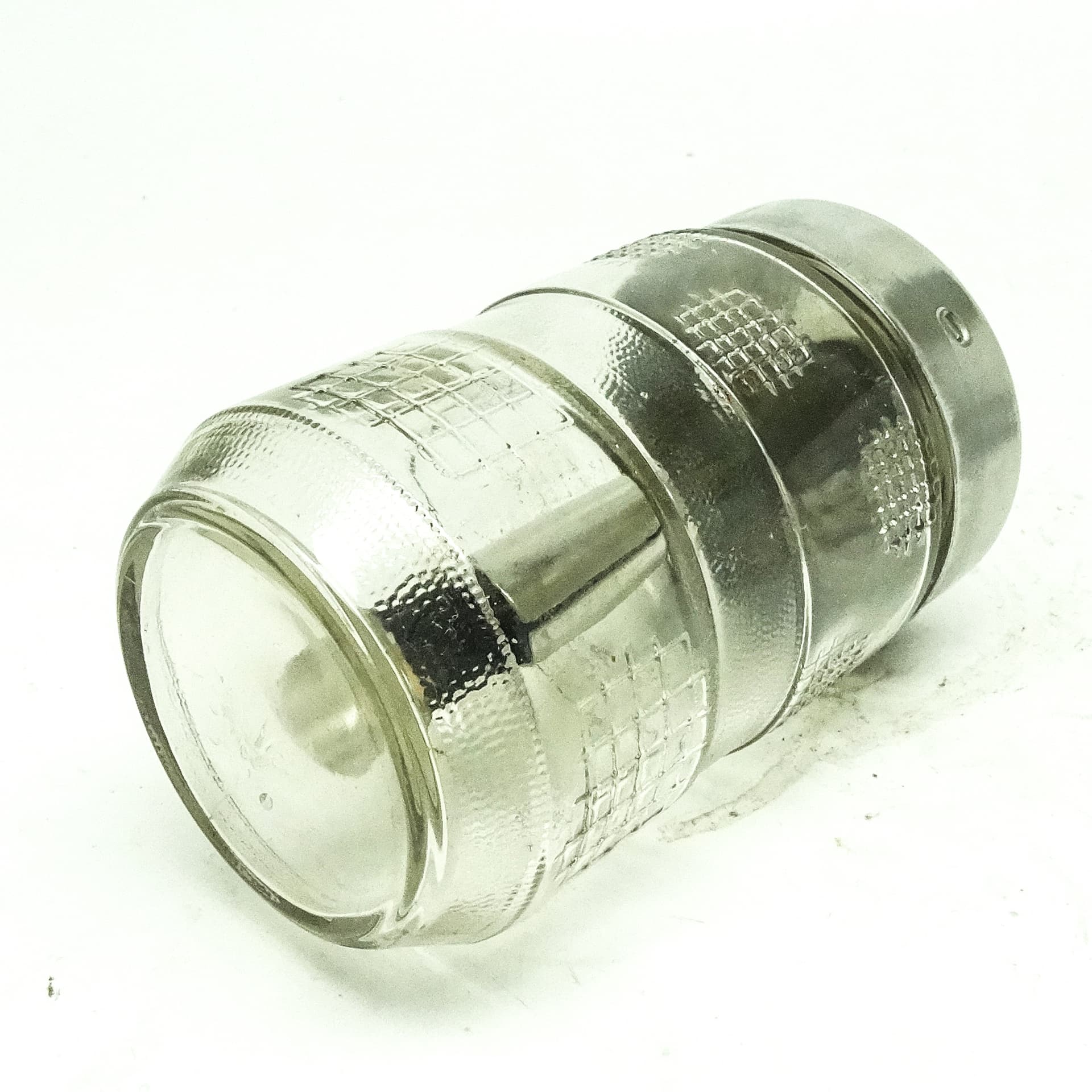 Cukiernica, postmodernizm, mosiądz srebrzony, szkło prasowane, Polska, lata 70. - 189848