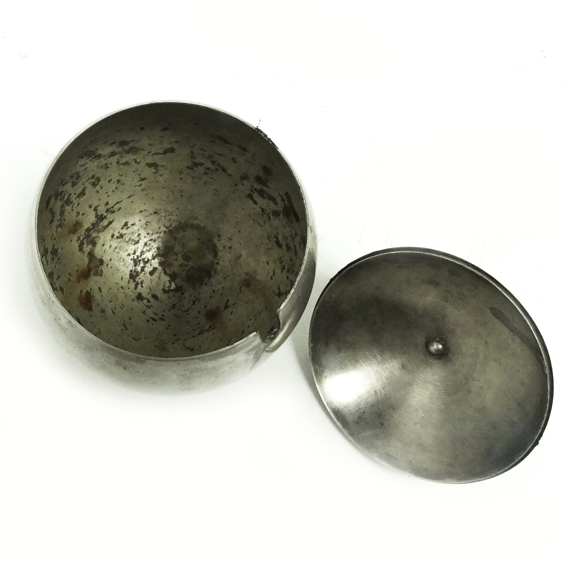 Cukiernica mid-century modern, mosiądz srebrzony, HEFRA, Polska, lata 60. - 189873