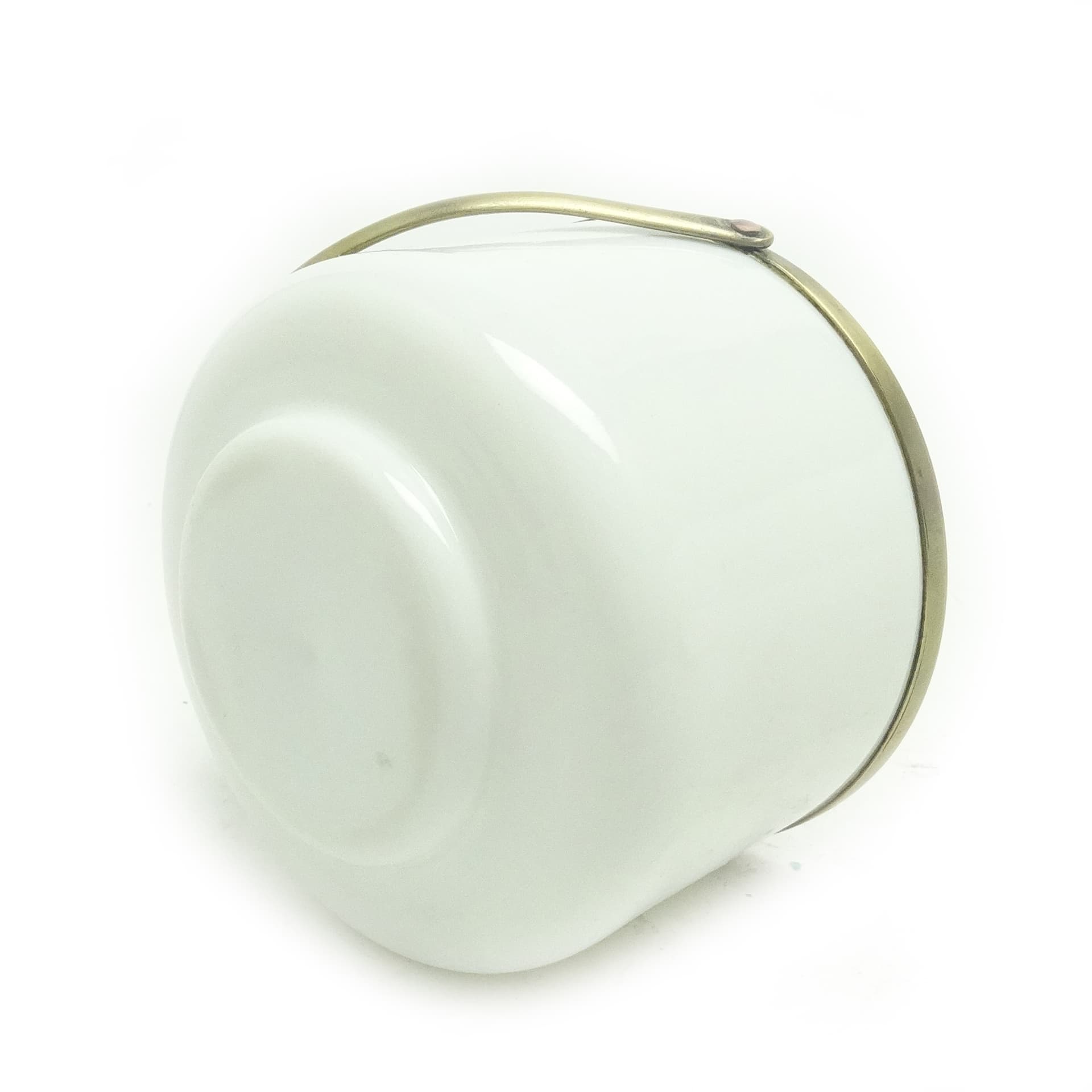 Cukiernica Biedermeier, mosiądz szkło latticino, Bohemia, Polska, XIX w. - 189889