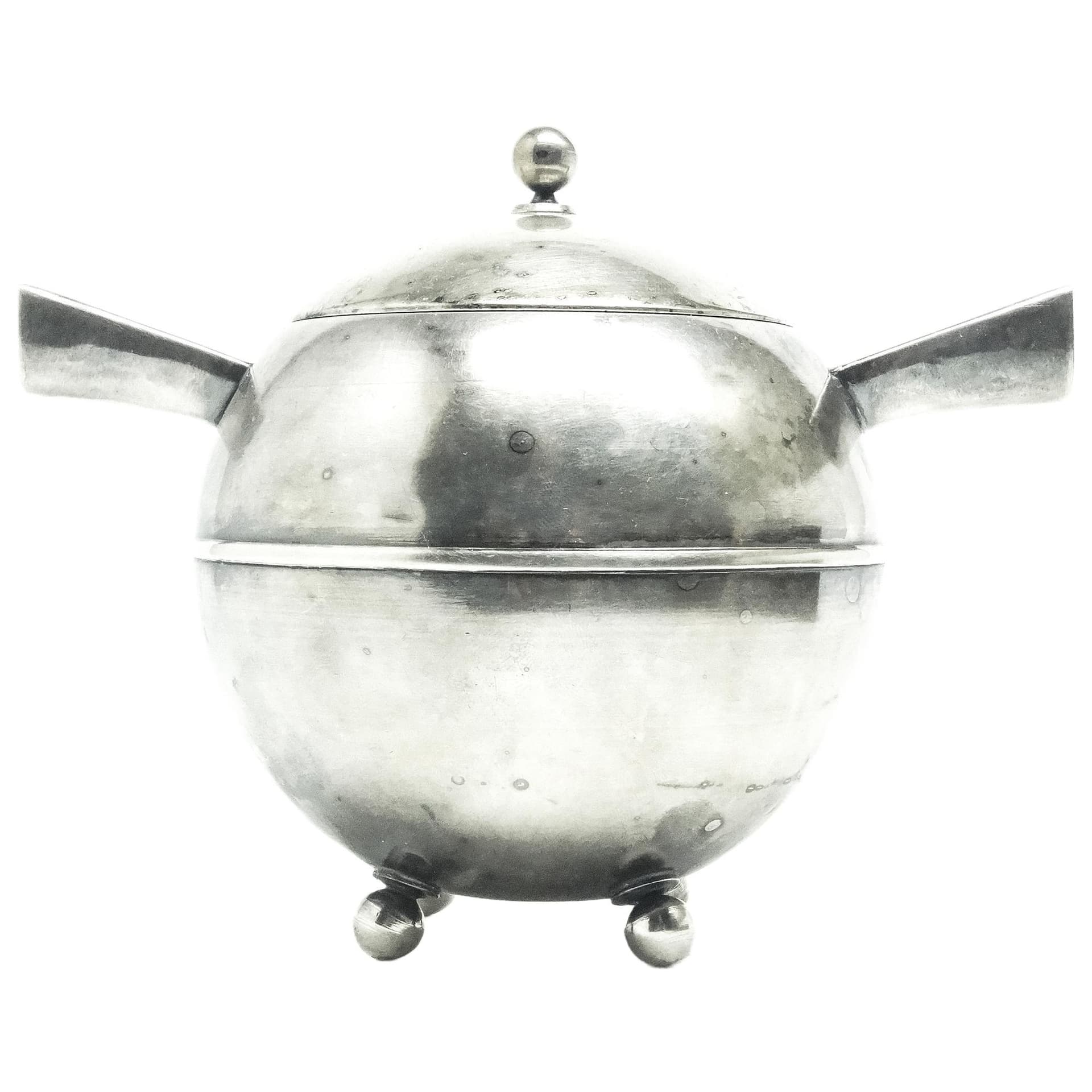 Cukiernica Postmodernizm, mosiądz srebrzony, Polska, lata 50. - 193058