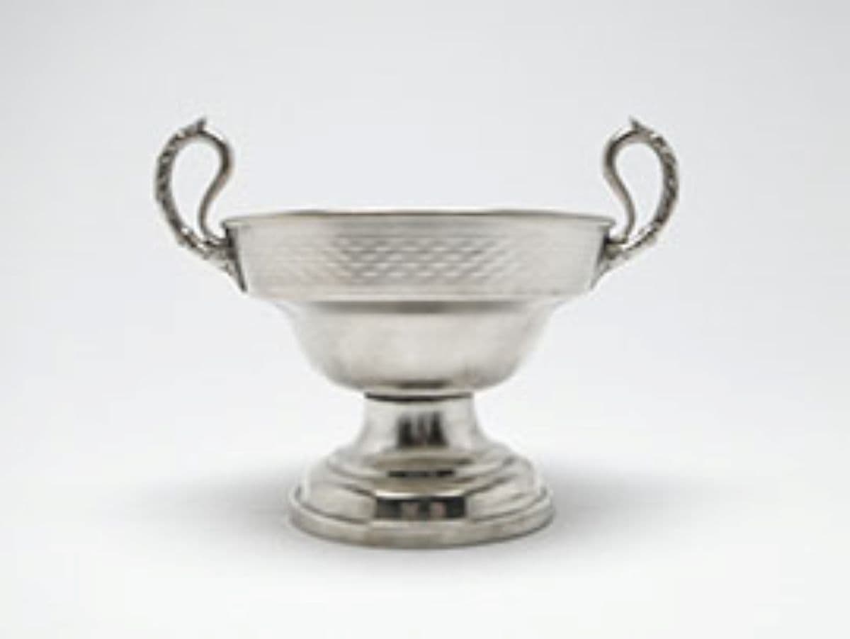 Cukiernica secesja, mosiądz srebrzony, Plewkiewicz, Polska, początek XX w. - 189947