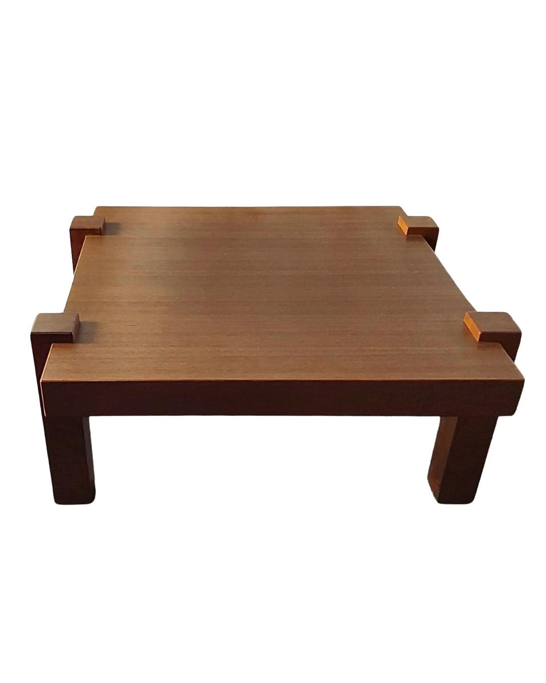 Coffee table, brown teak, Denmark, 1980s. - 191016