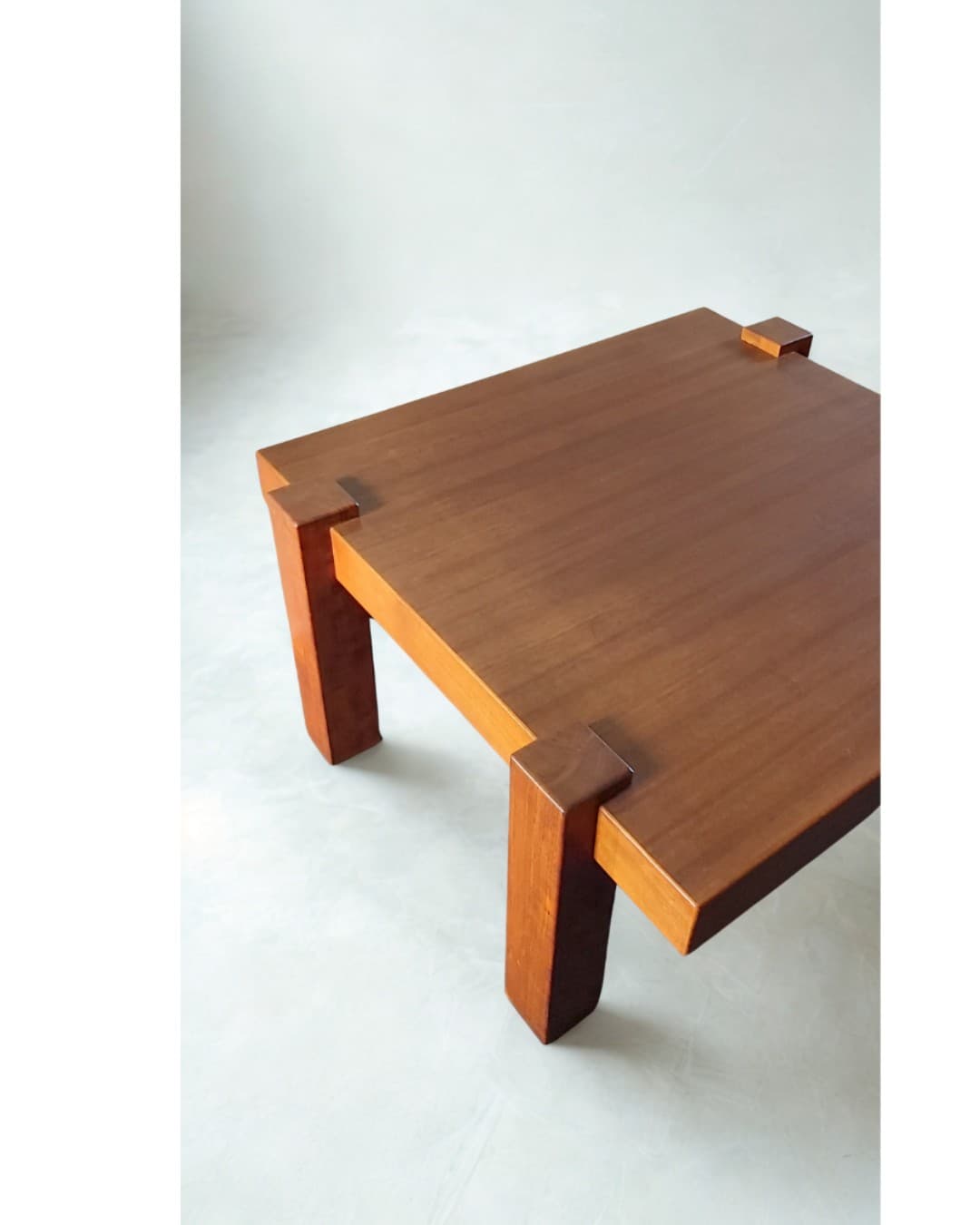 Coffee table, brown teak, Denmark, 1980s. - 189955