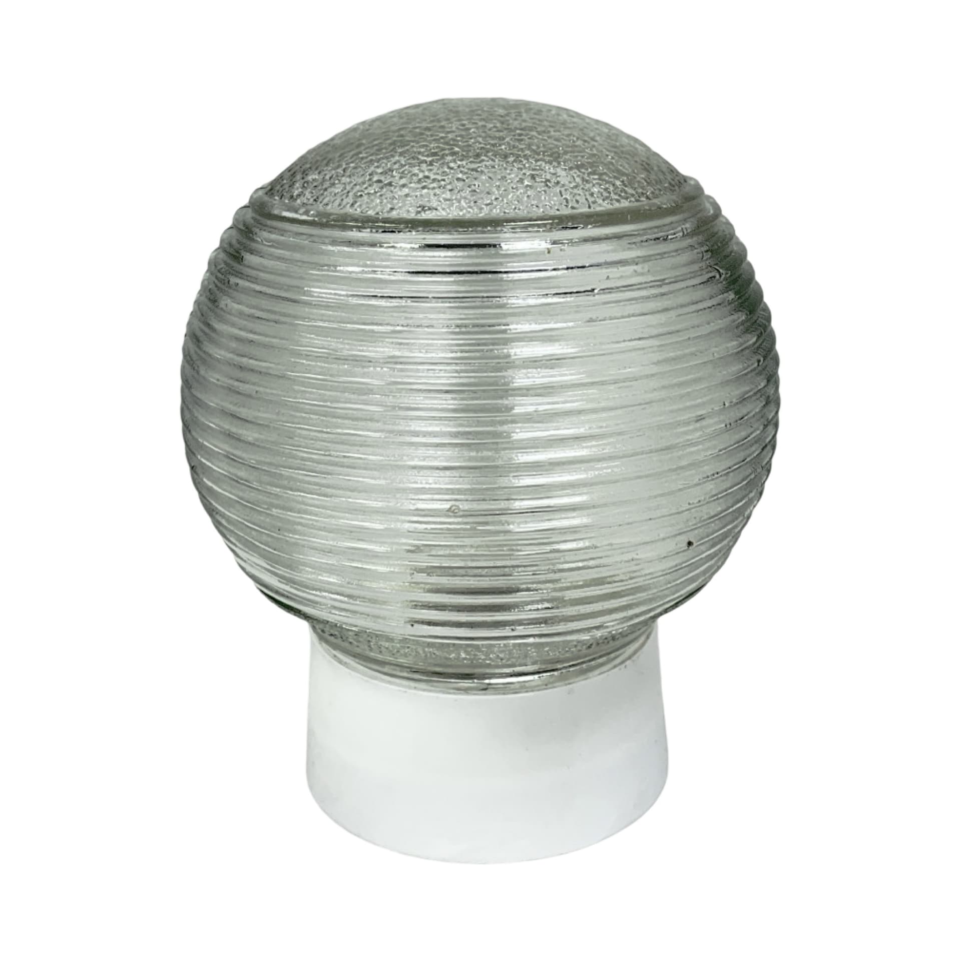 Kinkiet ścienny, transparentny, szkło, Polska, lata 70. - 190006