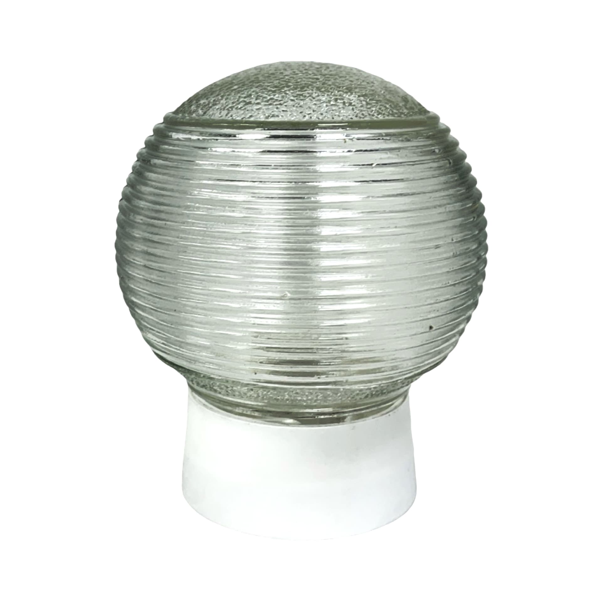 Kinkiet ścienny, transparentny, szkło, Polska, lata 70. - 190007